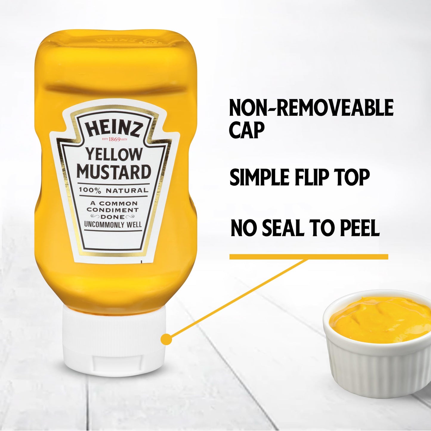 Heinz Yellow Mustard, 20 oz Bottle