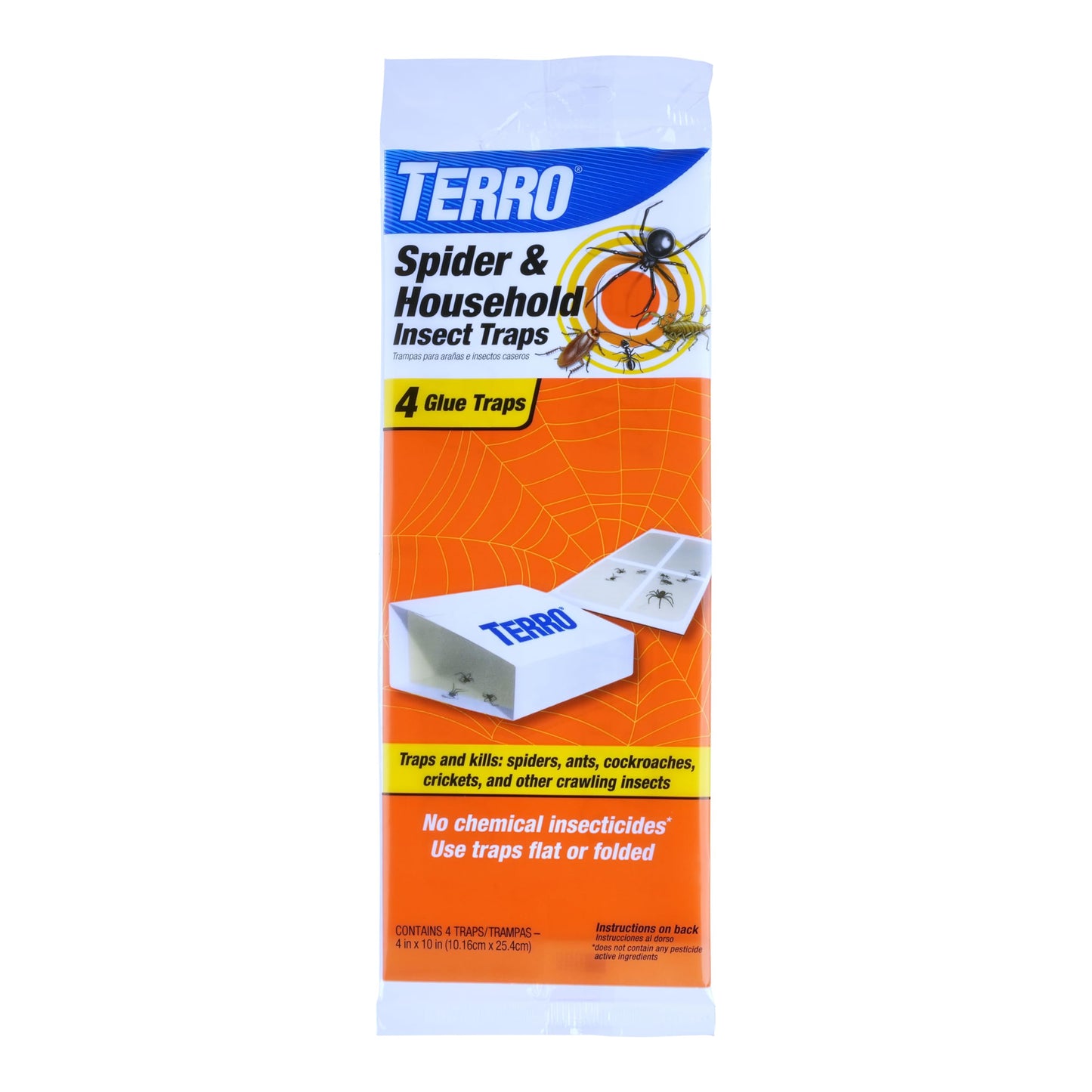 TERRO T3206SR Non-Toxic Indoor Spider, Ant, Cockroach, Centipede, and Crawling Insect Trap - 12 Traps