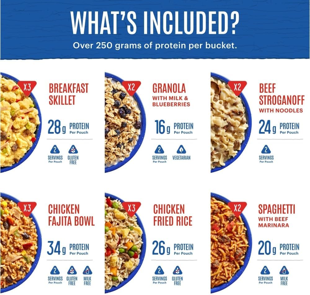 Mountain House Expedition Bucket | Freeze Dried Backpacking & Camping Food | 30 Servings, New! Classic Buccket