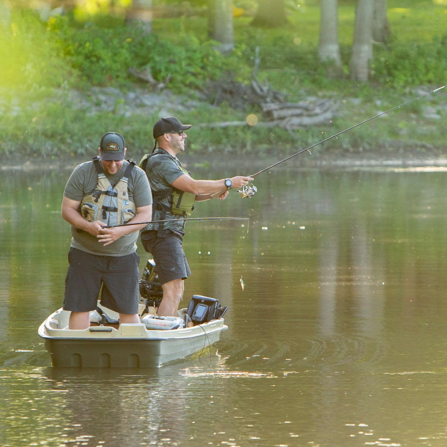 Pelican - Boat Intruder 12 - Jon Fishing Boat - 12 ft. - Great for Hunting/Fishing, Khaki/Beige