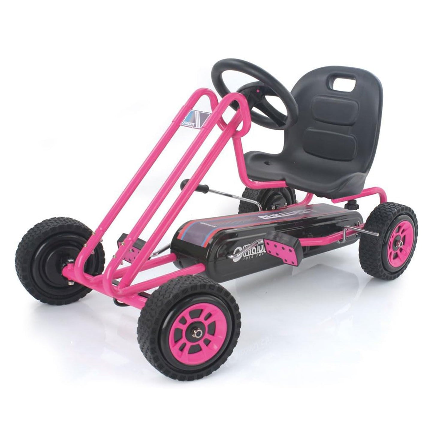 hauck Kids Pedal Go Kart, 4 Wheel Bike Cart, Ages 4-8, Lightning Ride, Race Green