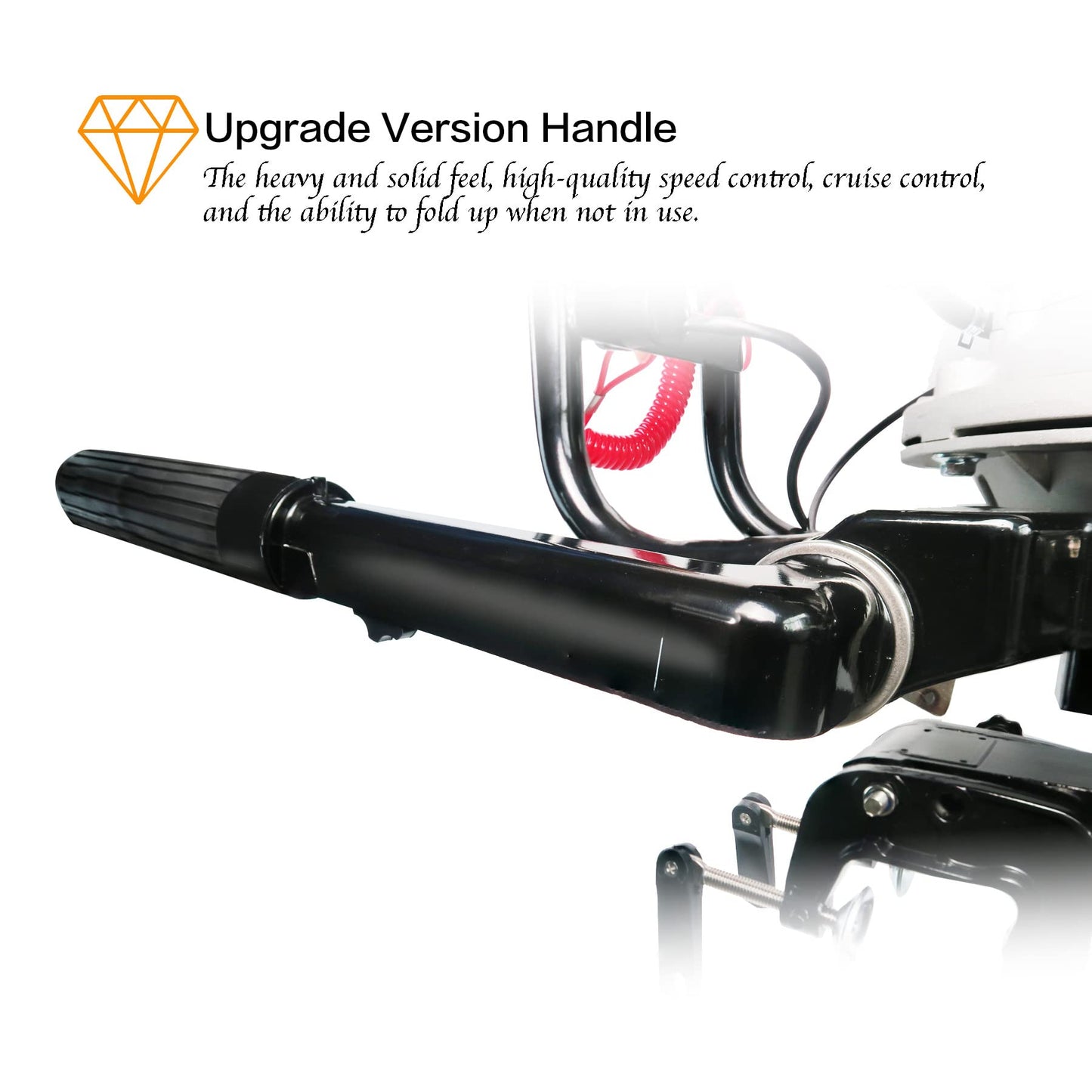 Outboard 4 Stroke Outboard Motor 4 hp Outboard Boat Motors for Inflatable, Kayak, Dinghy, Canoe Small Boat, With Shade and Manual Reverse