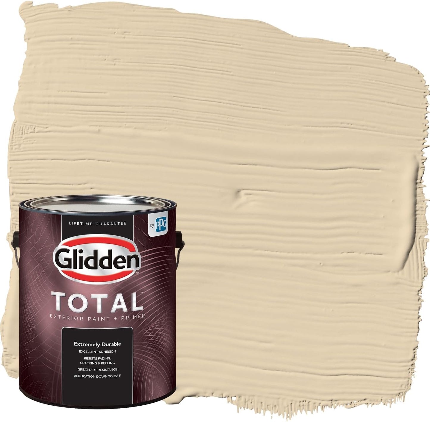Glidden Exterior Paint + Primer: Beige/Pony Tail, One Coat, Semi-Gloss, 1-Gallon