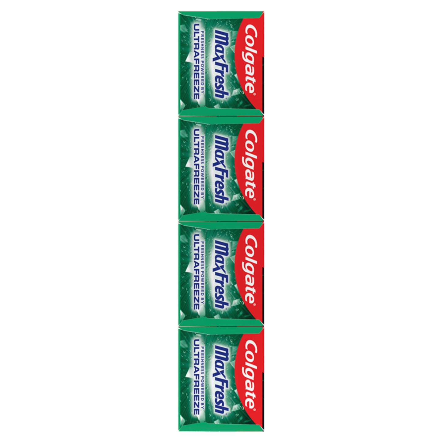 Colgate Max Fresh Toothpaste, Whitening Toothpaste with Mini Breath Strips, Clean Mint Toothpaste for Bad Breath, Helps Fight Cavities, Whitens Teeth, and Freshens Breath, 4 Pack, 6.3 Oz Tubes