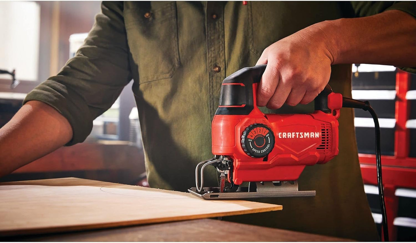 CRAFTSMAN Jig Saw, 4 Orbital Settings, Up to 3,000 SPM, 5 Amp, Corded (CMES610)