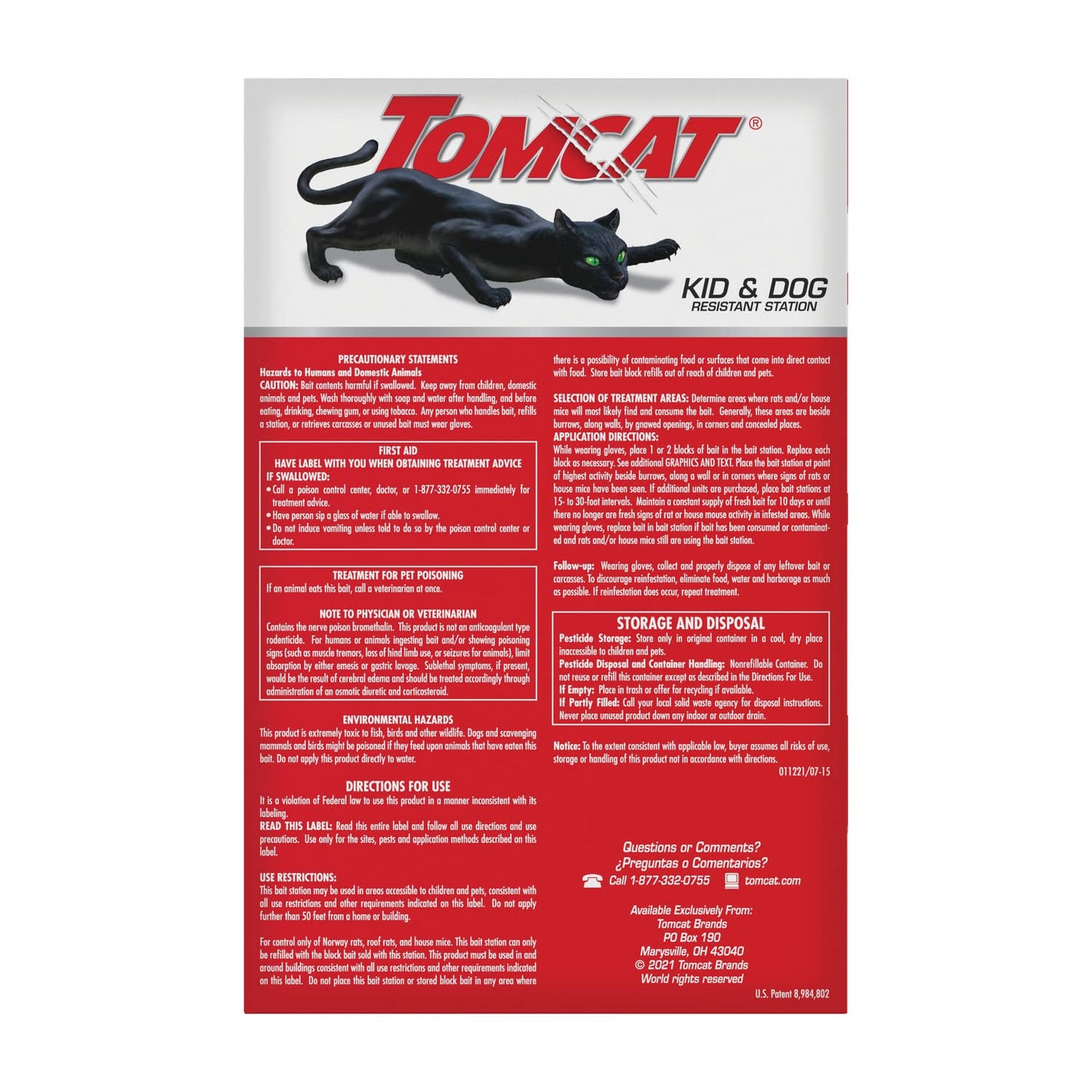 Tomcat with Bromethalin Bait Chunx Pail, Rat and Mice Control for Agricultural Use and Professional Applicators, 4 lbs. 2-Pack