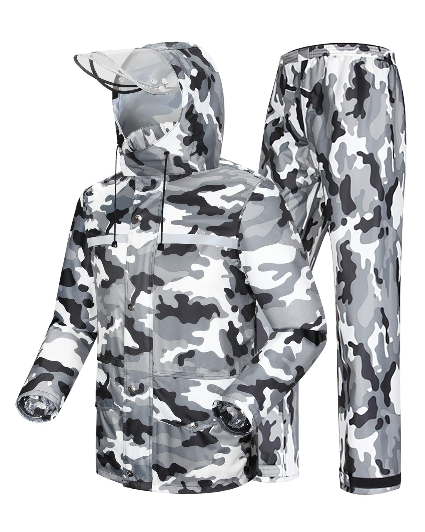 iCreek Rain Suit Waterproof Jacket and Trouser Suit Raincoat for Men and Women Outdoor All-Sport Breathable Anti-storm
