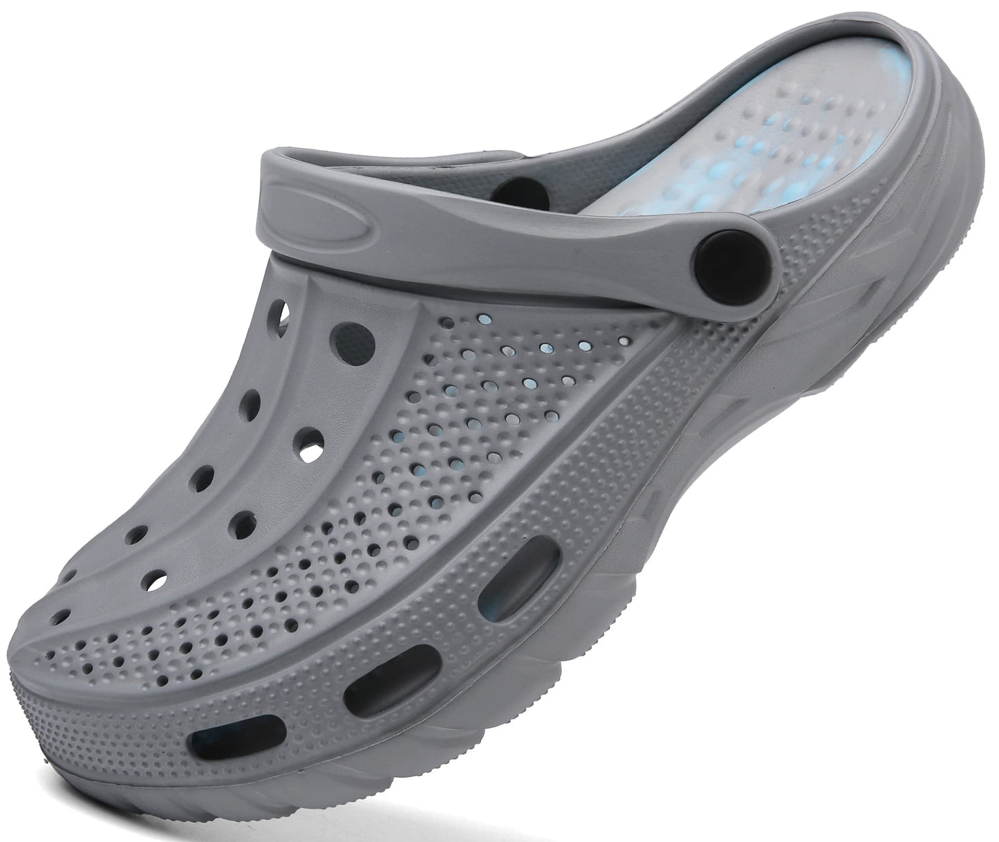 ChayChax Men's and Women's Arch Support Clogs Garden Shoes Slip-on Outdoor Beach Slippers with Removable Cushion Footbed
