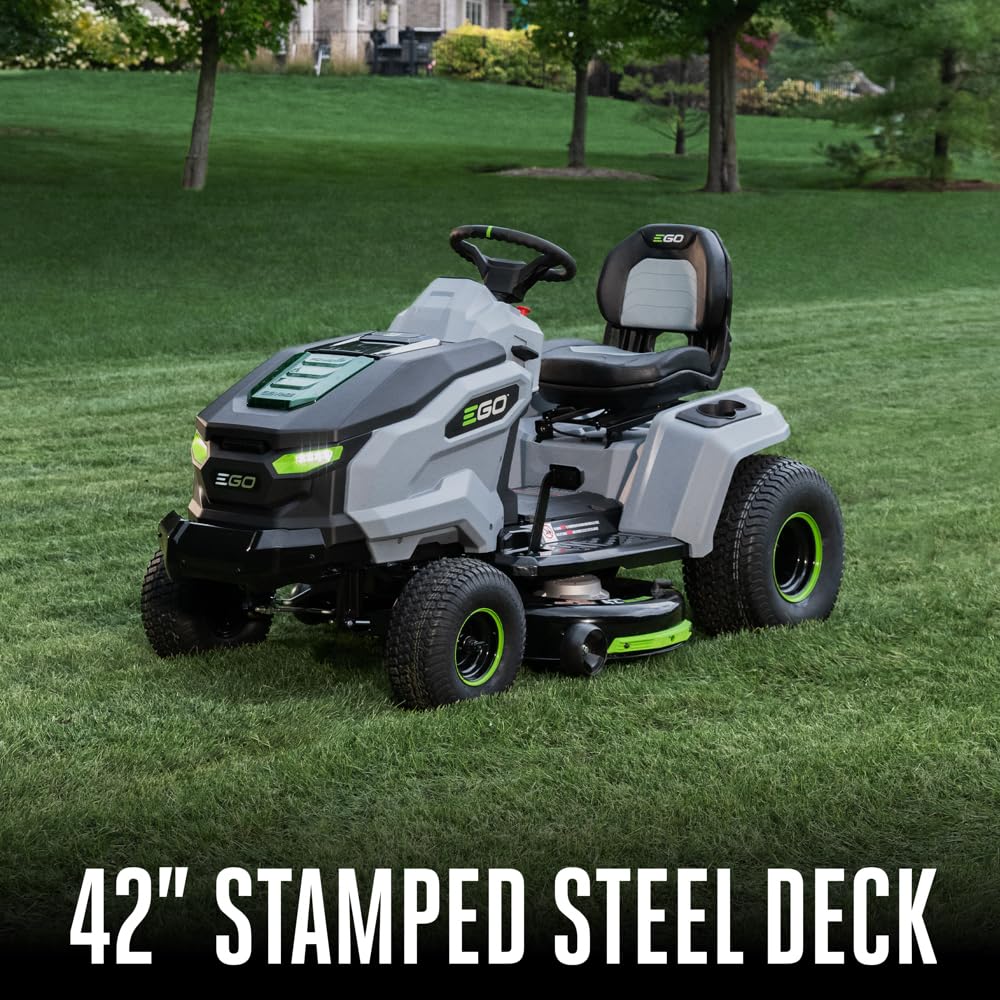 EGO Power+ Electric Riding Lawn Mower, 52" Deck with Zero Turn Radius, Includes (6) 56V 12.0Ah Batteries and Charger - ZT5207L