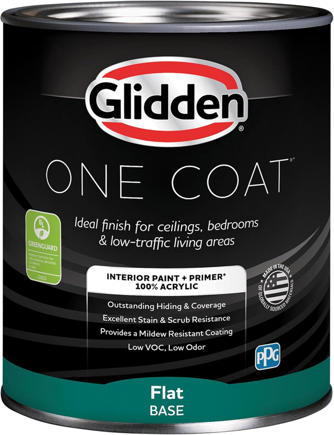 Glidden Interior Paint + Primer: Beige/Toasted Almond, One Coat, Semi-Gloss, 1-Quart