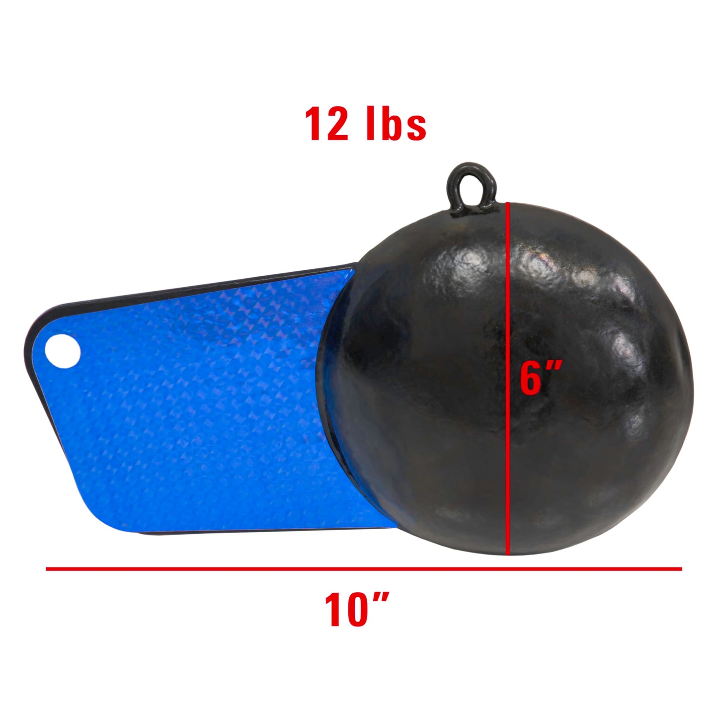 Extreme Max 3006.6747 Pancake Downrigger Weight with Protective Coating - 8 lbs.,Black