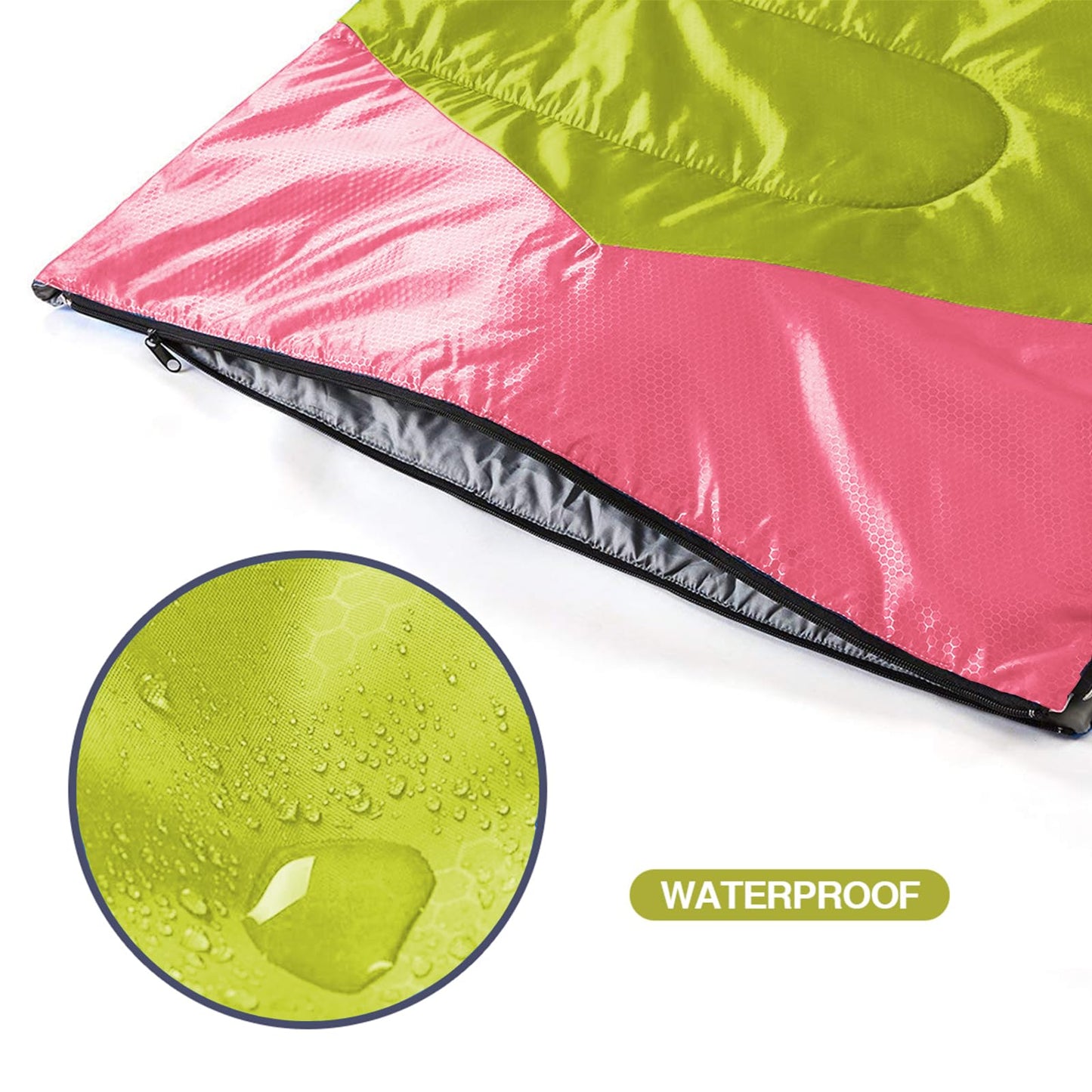 oaskys Camping Sleeping Bag - 3 Season Warm & Cool Weather - Summer Spring Fall Lightweight Waterproof for Adults Kids - Camping Gear Equipment, Traveling, and Outdoors