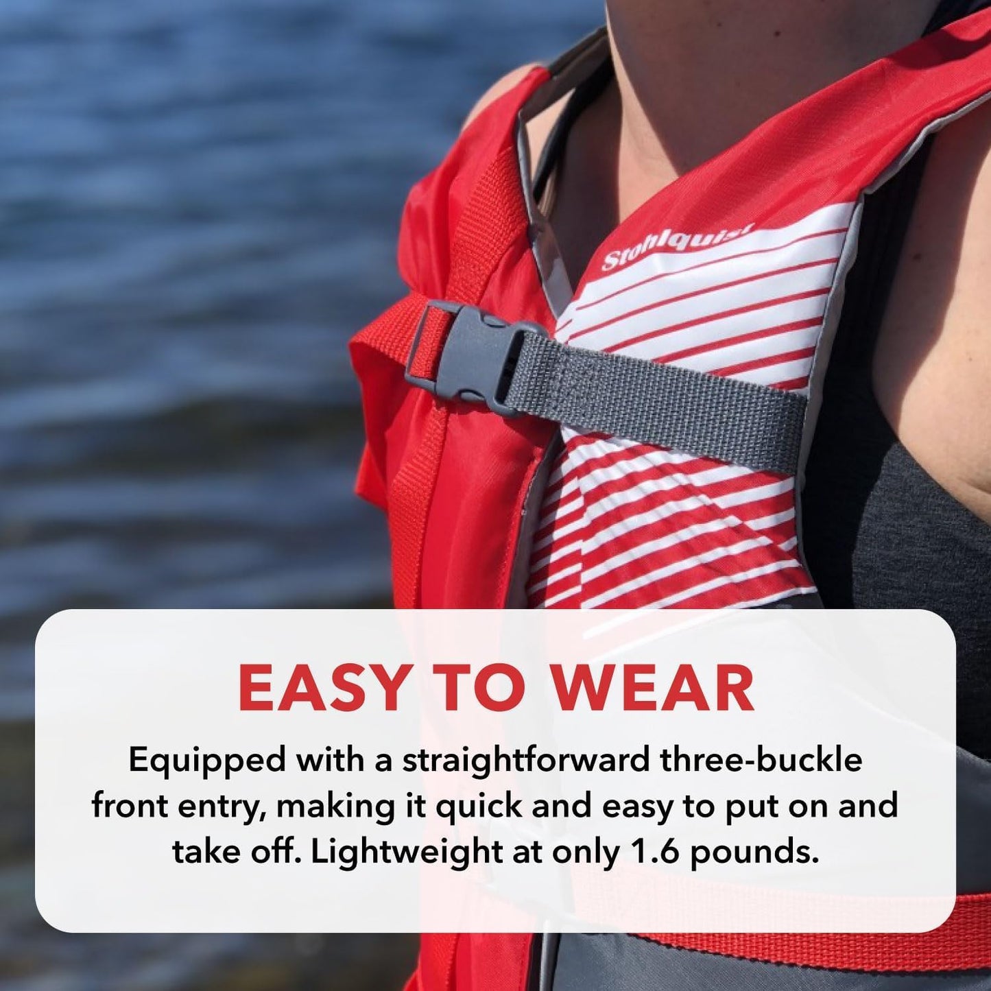 Stohlquist Universal Fit Adult Life Jacket PFD (2 and 4 Pack) Coast Guard Approved for Men and Women 90+ lbs, Lightweight Neoprene and Adjustable, Ideal for Boating, Kayaking & Water Sports