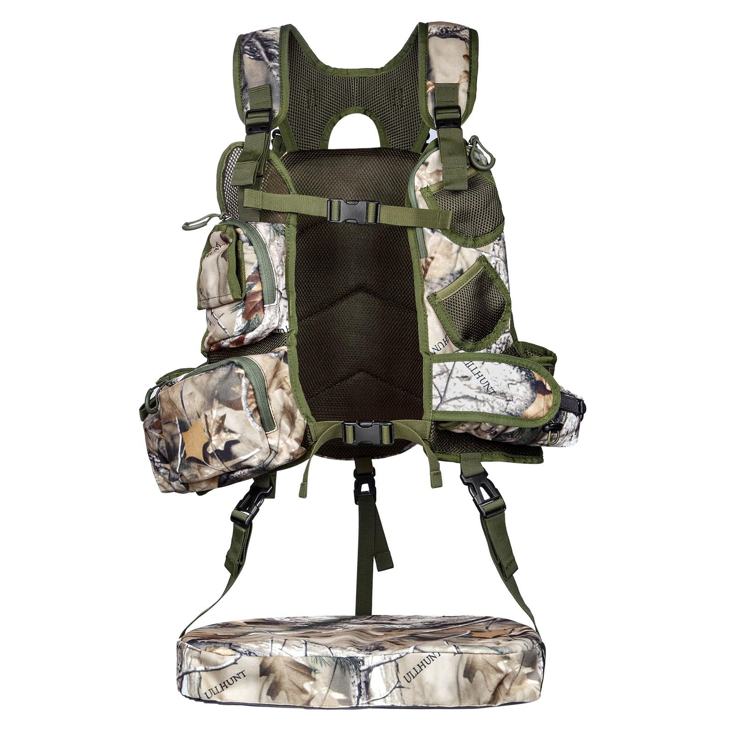 UIIHUNT Turkey Vest with Seat: Lightweight Turkey Hunting Vest with Game Pouch, Adjustable Turkey Hunting Gear Accessories