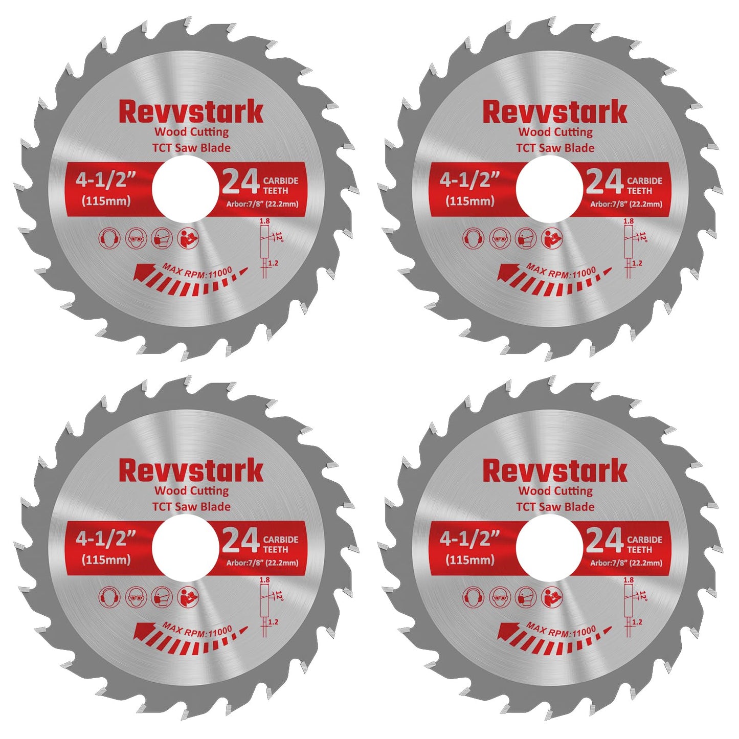 Circular Saw Blade 6-1/2" 24T&60T, Carbide Tipped Teeth, TCT Saw Blades for Cutting Various Wood, Plastic and Composite Materials, 5/8" Arbor, Fit Dewalt Craftsman Ryobi Milwaukee