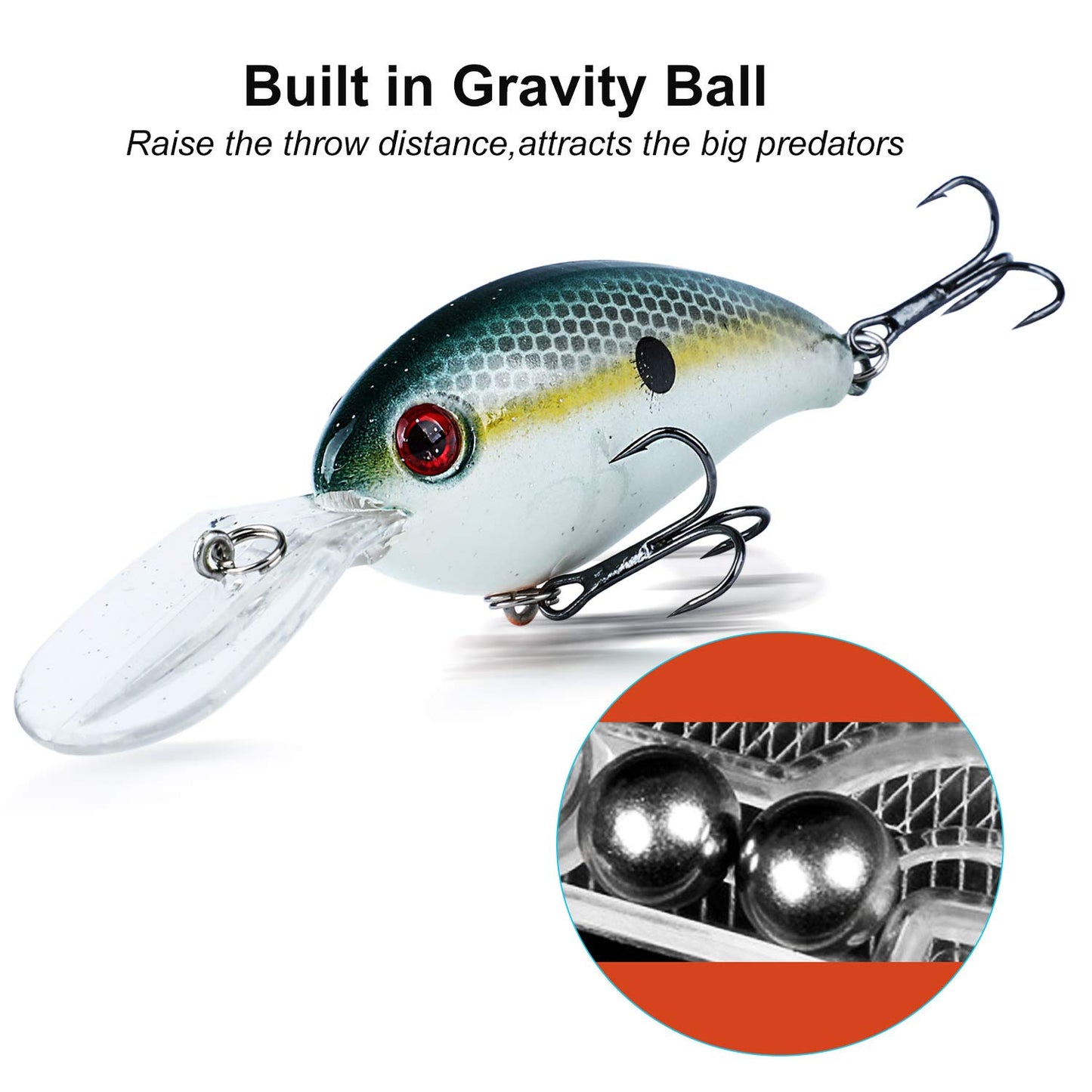 Fishing Lures Shallow Deep Diving Swimbait Crankbait Fishing Wobble Multi Jointed Hard Baits for Bass Trout Freshwater and Saltwater