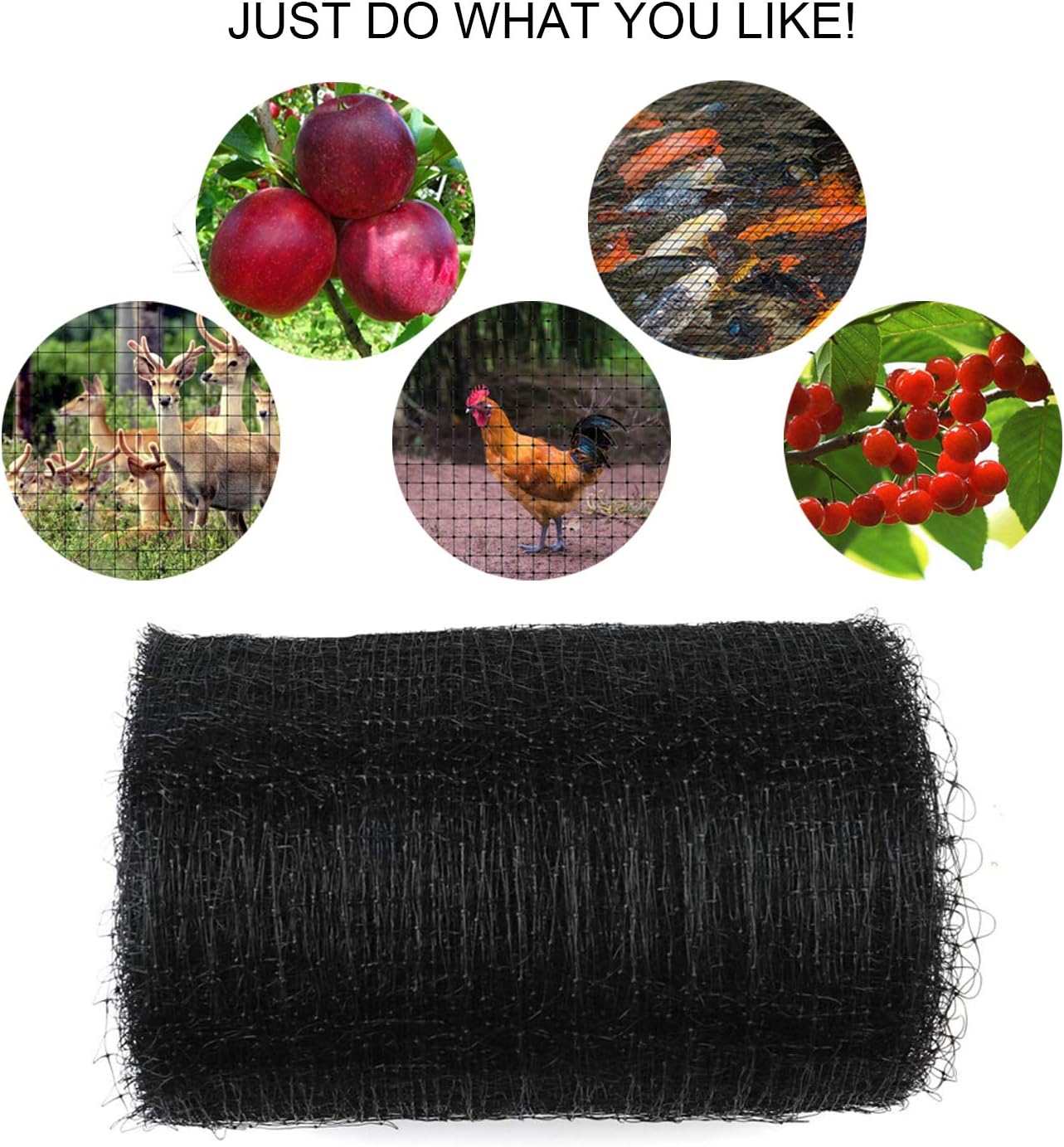 Deer Fence Netting, 7 x 100 Feet Anti Bird Deer Protection Net Reusable Protective Garden Netting for Plants Fruit Trees Vegetables Against Birds and Other Animals