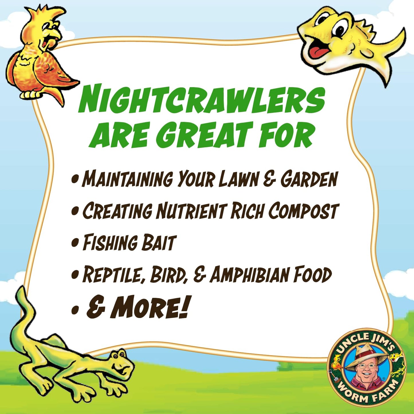 Uncle Jim's Worm Farm 250 Count Super Red European Nightcrawlers for Composting and Garden Soil Aeration | Large Nightcrawlers Improve Soil Structure and Quality for Healthier Gardens