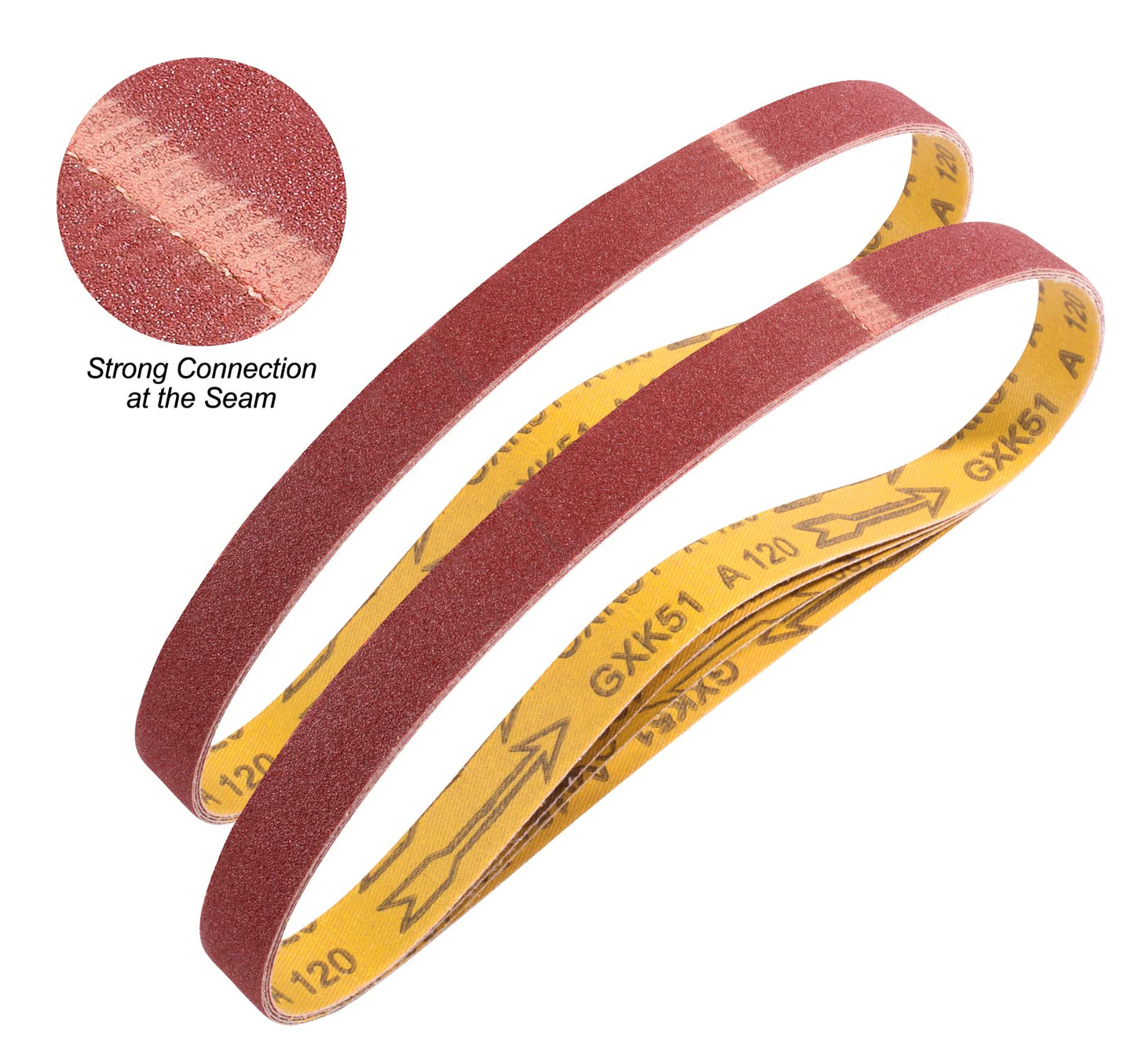 S SATC 3x18 Sanding Belts 20PCS Belt Sander Paper Aluminum Oxide (3 Each of 60/80/120/150/240/400 Grits & 2 of 40 Grits) Ideal for Wood Metal Paint Sanding