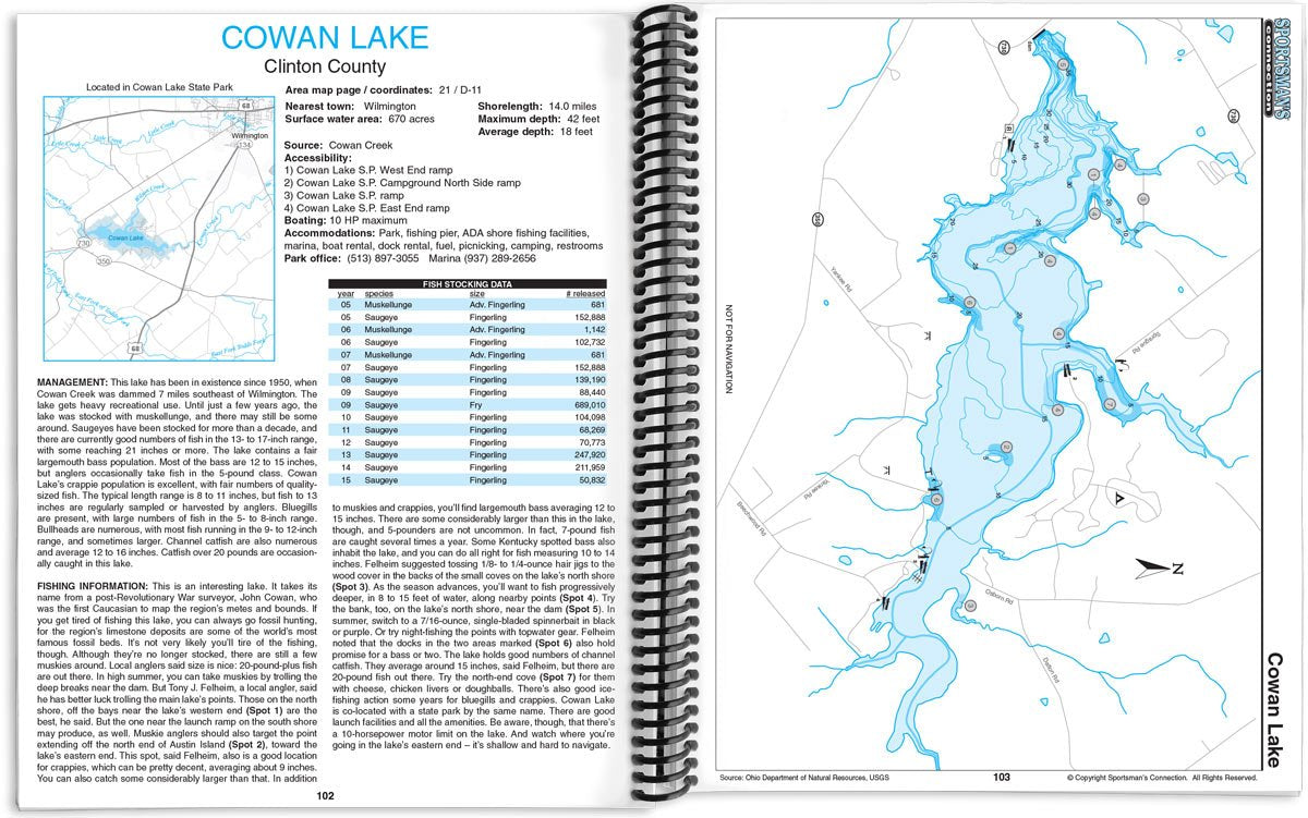 Southern Ohio Fishing Map Guide