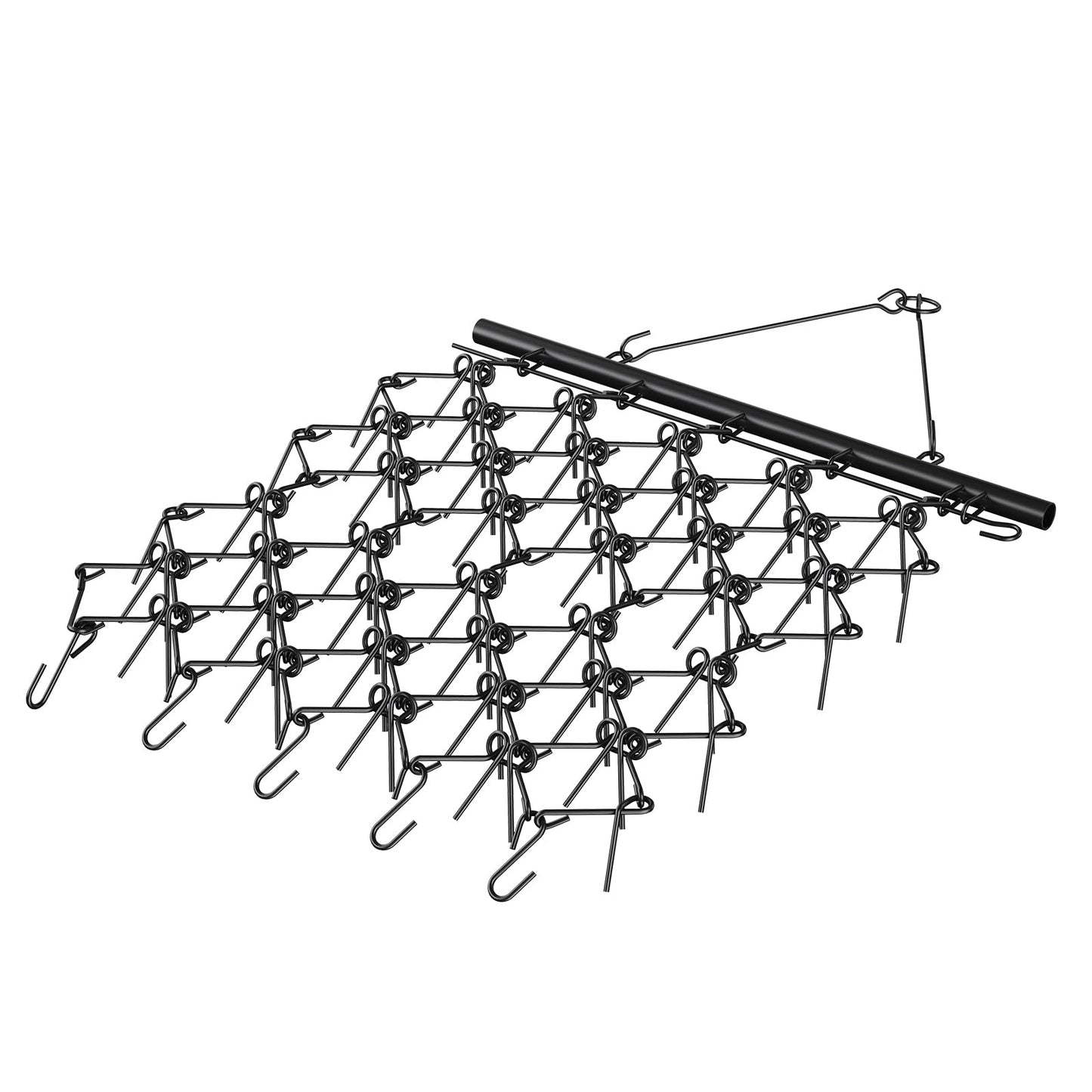VEVOR 4' x 5' ATV Drag Harrow, Q235 Steel UTV Tractor Attachments for Landscape Leveling or Sod Prepping, Towable Grader for Gravel Driveway, Garden, Farm, Field Black
