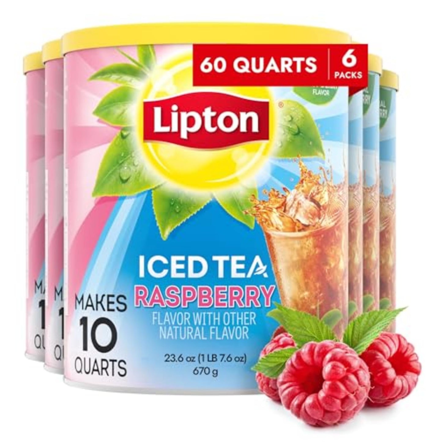 Lipton Lemon Iced Tea Mix, Sweetened, Makes 10 Quarts