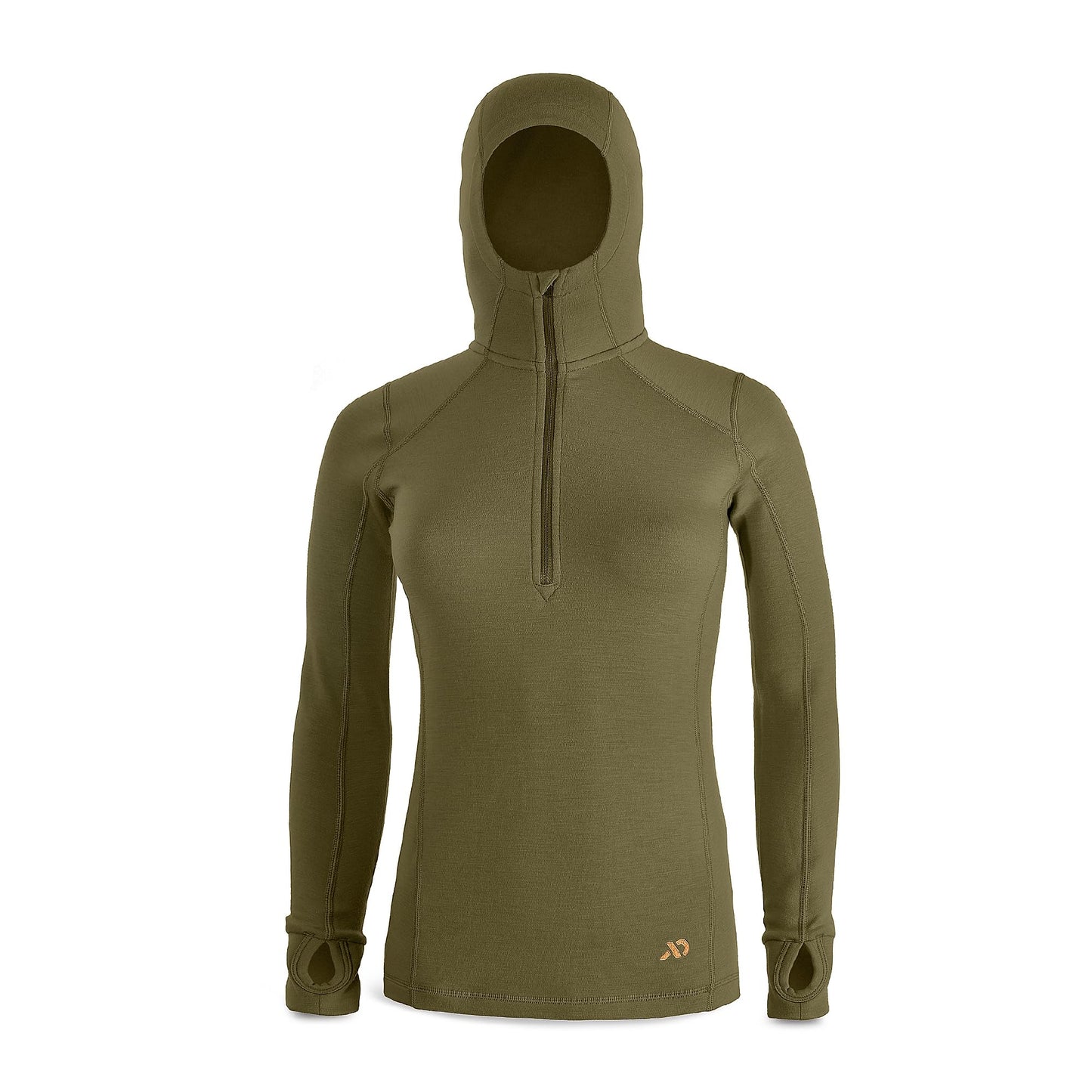 First Lite Women's Kiln Hoody - Merino Wool Midweight Camo Hunting Base Layer