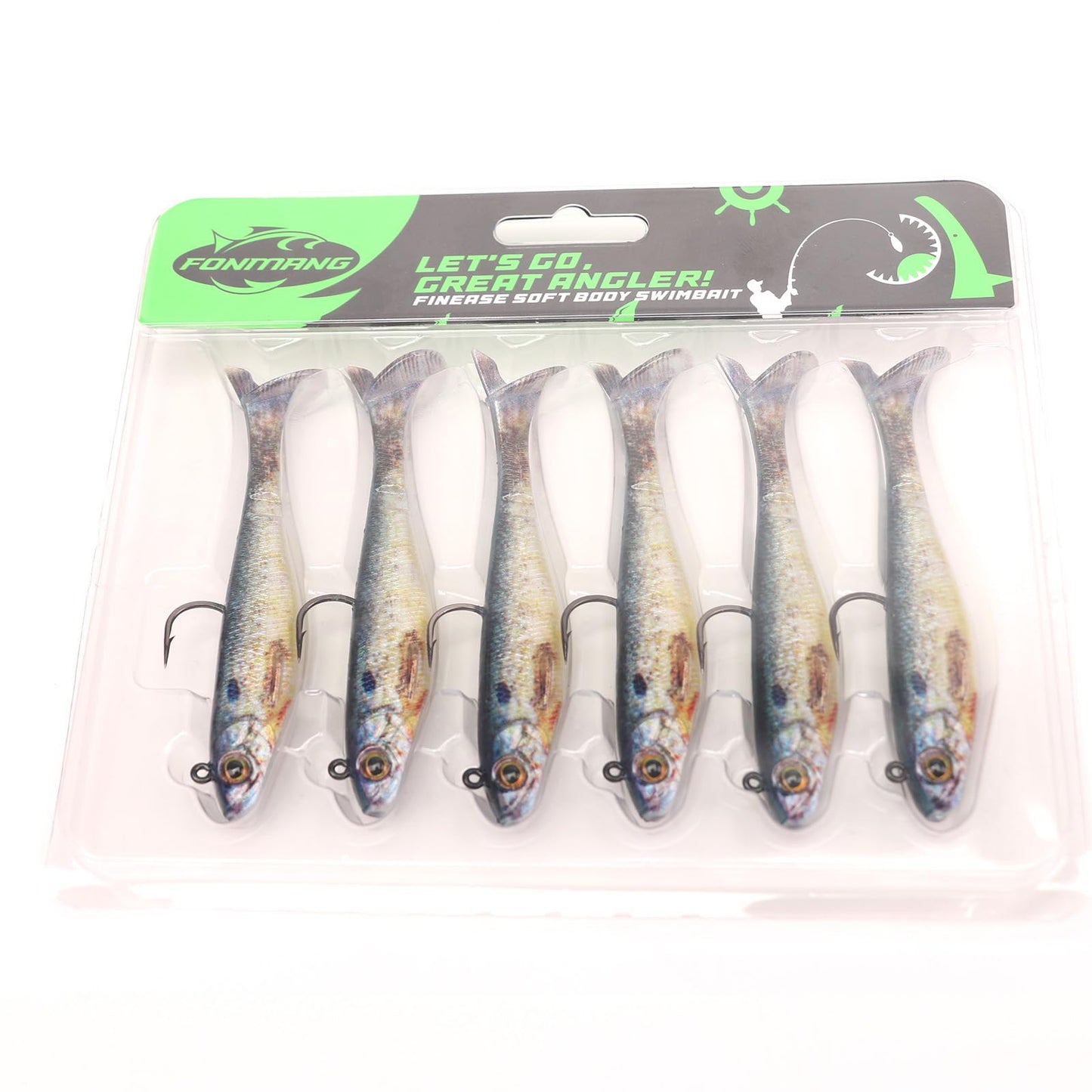 2.5/3.5In Swim Baits for Bass Fishing, Pre-Rigged Jig Heads Soft Plastic Walleye Fishing Lures, Paddle Tail Swimbaits for Bass Fishing, Fishing Bait for Freshwater Saltwater Gifts