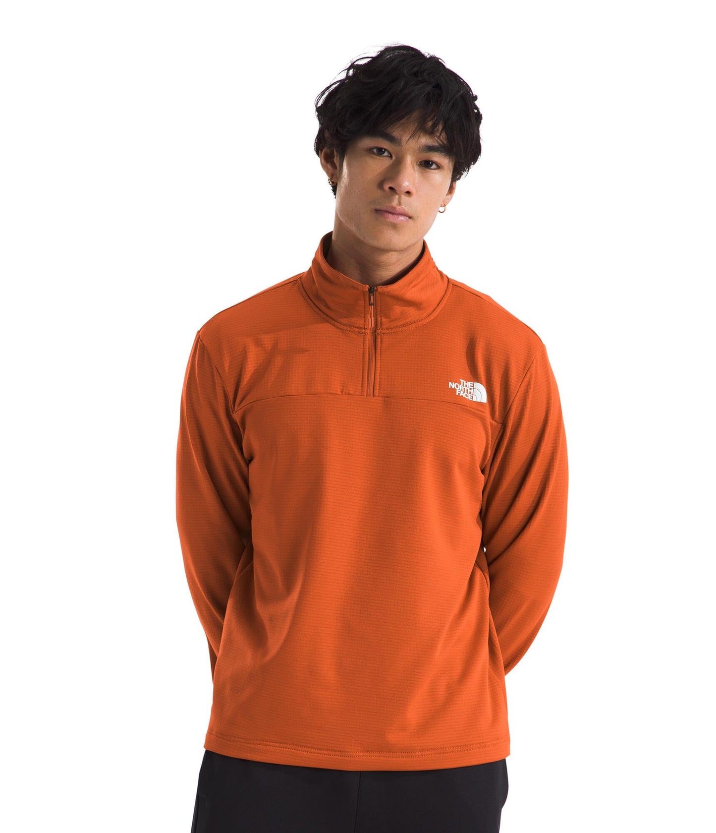 THE NORTH FACE Men's Cedar Trail Grid Fleece Quarter Zip Jacket | Cold Weather Top With Durable, Reinforced Bindings