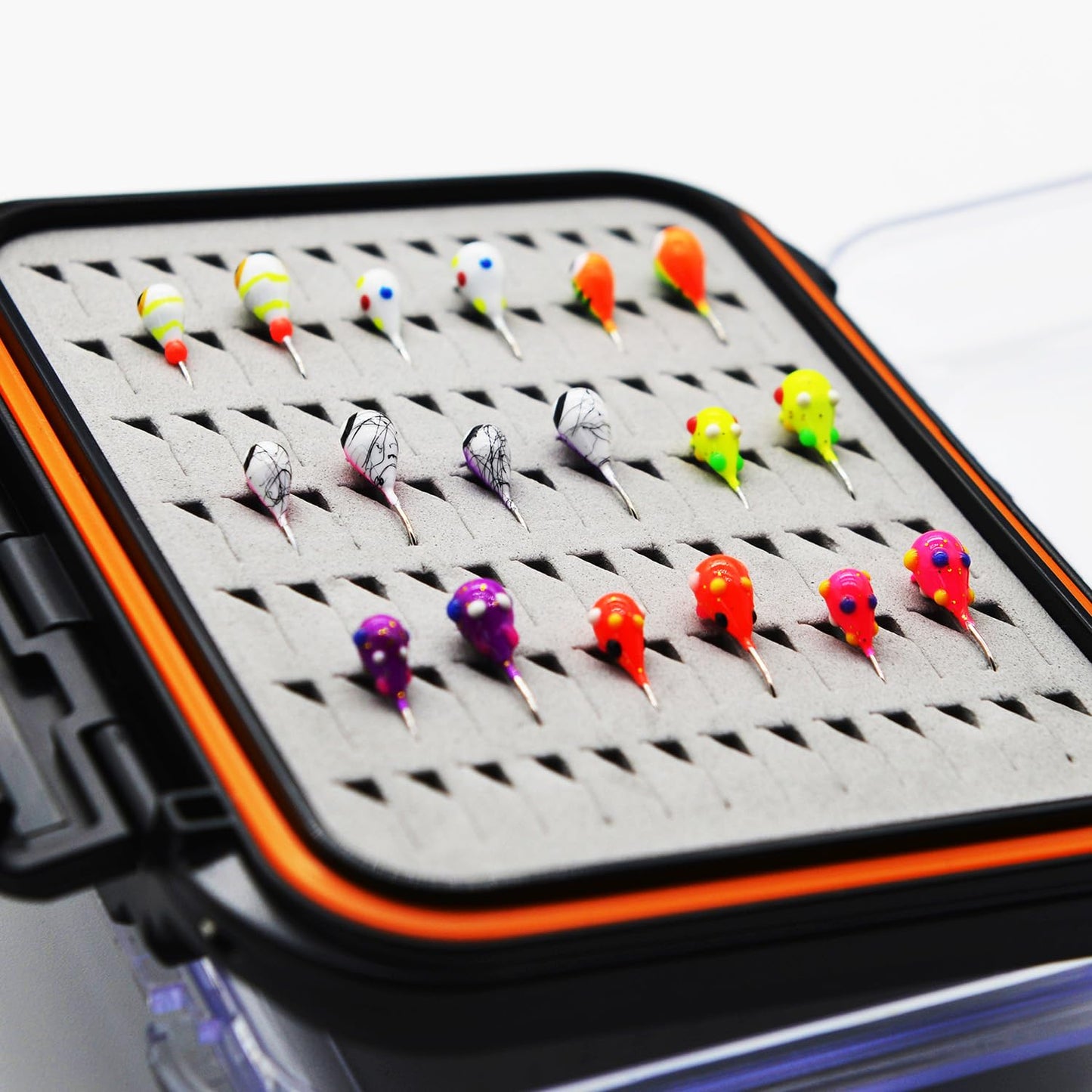 Alichino Ice Fishing Jig Set Ice Fishing Lures Micro Jig Head Hook Set for Panfish, Crappie, Walleye, Perch, Trout, Bluegill