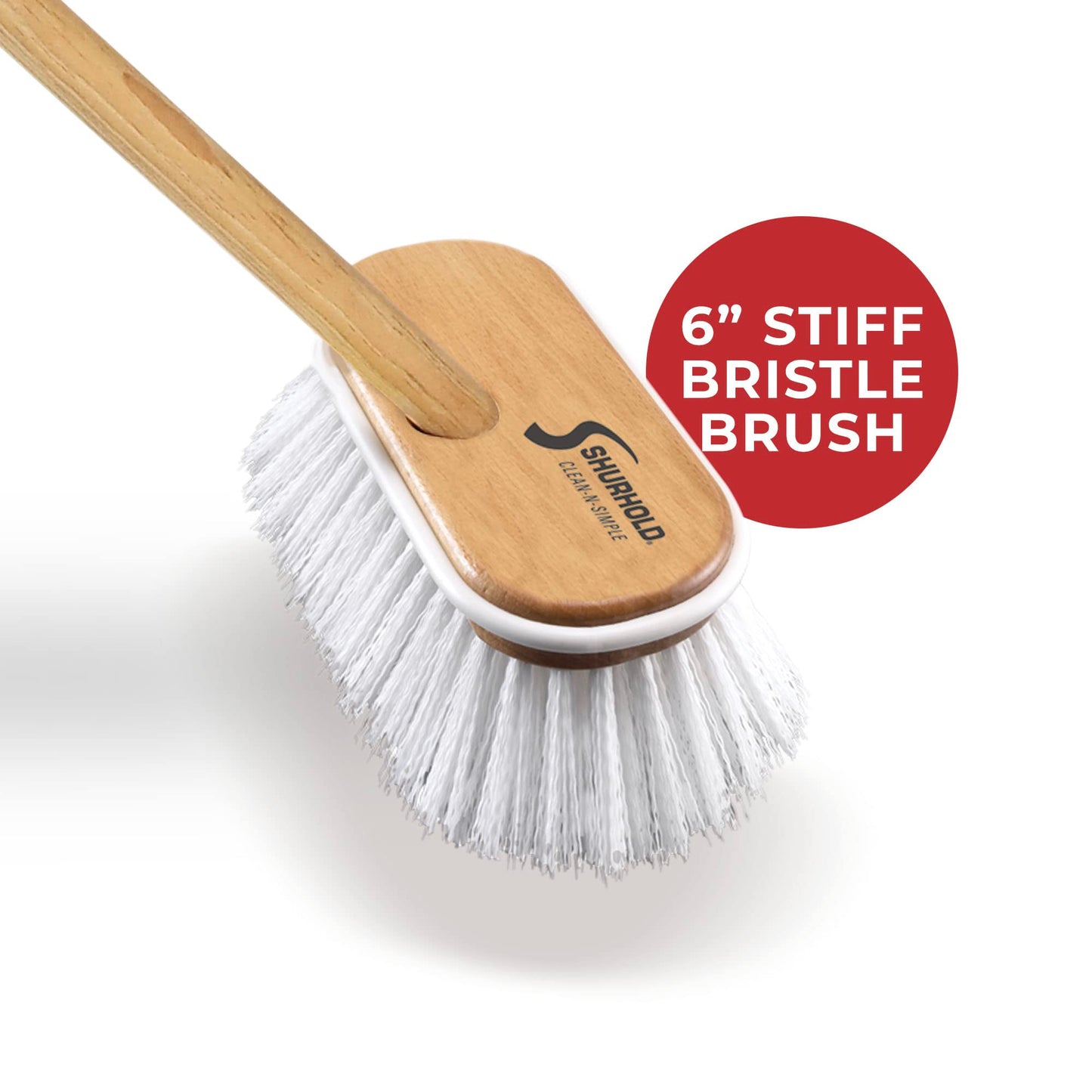 Shurhold 1960 Marine Mate 6 Inch Soft Bristle Brush with 48 Inch Handle