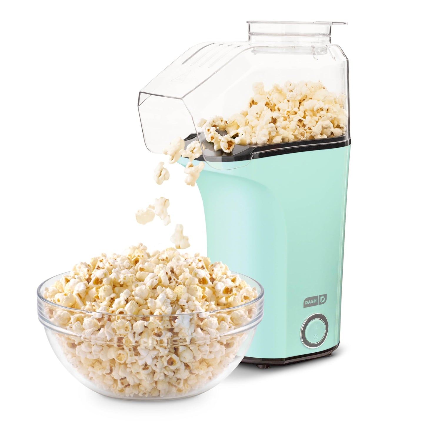 DASH Hot Air Popcorn Popper Maker with Measuring Cup to Portion Popping Corn Kernels + Melt Butter, 16 Cups - Red