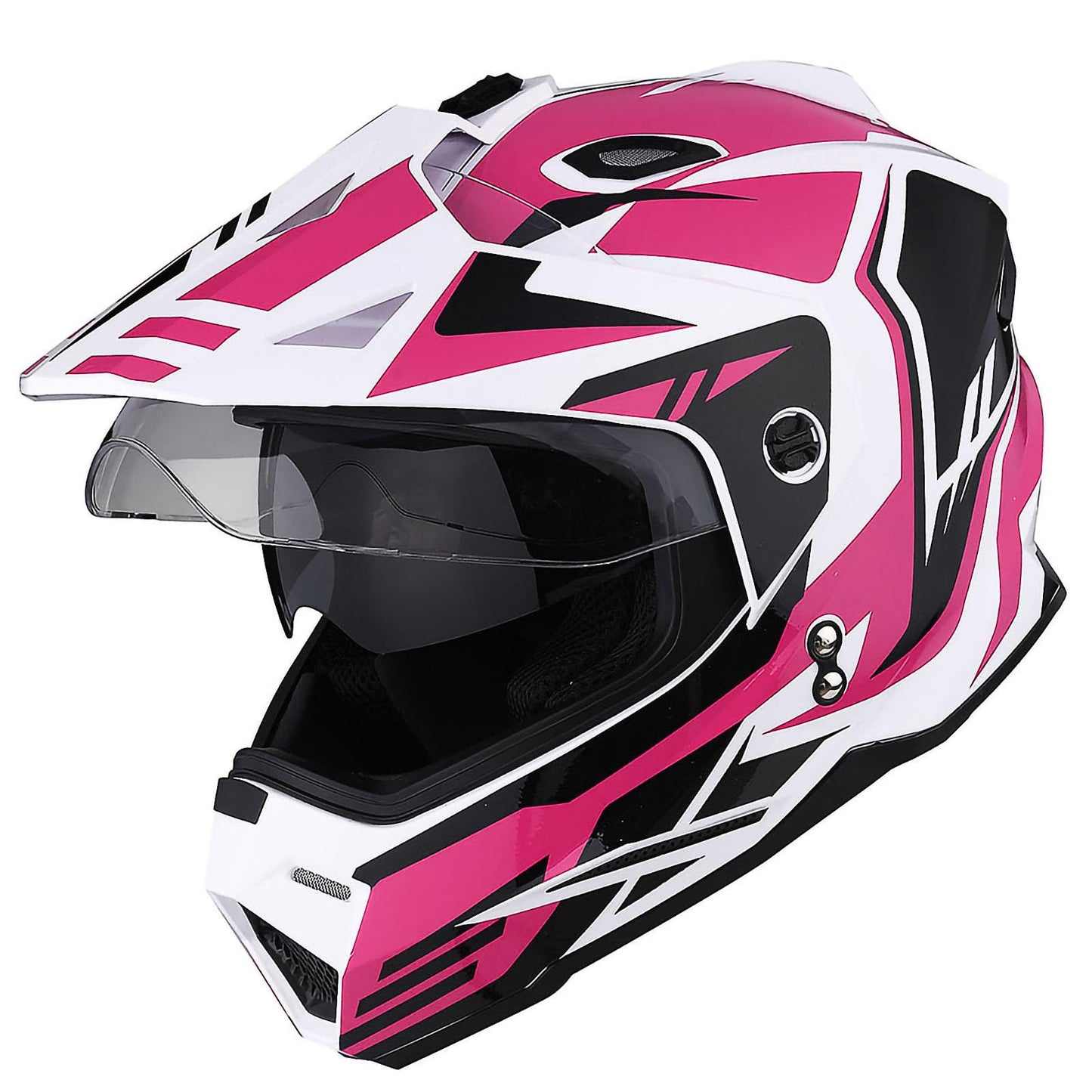 1Storm Dual Sport Motorcycle Motocross Off Road Full Face Helmet Dual Visor: HF802