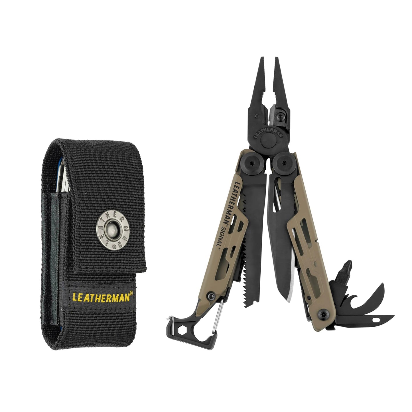LEATHERMAN, Signal, 19-in-1 Multi-tool for Outdoors, Camping, Hiking, Fishing, Survival, Durable & Lightweight EDC, Made in the USA, Topographical Print