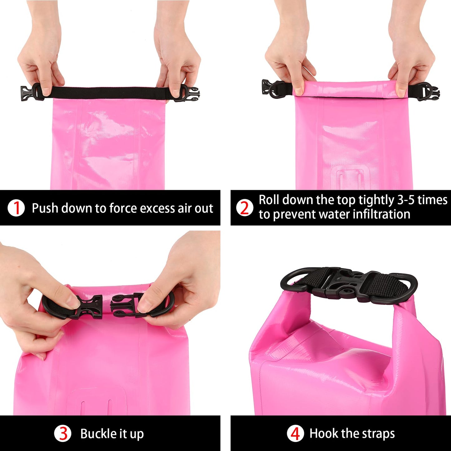 Waterproof First Aid Kit Roll Top Boat Emergency Kit with Waterproof Contents for Fishing Kayaking Boating Swimming Camping Rafting Beach Red