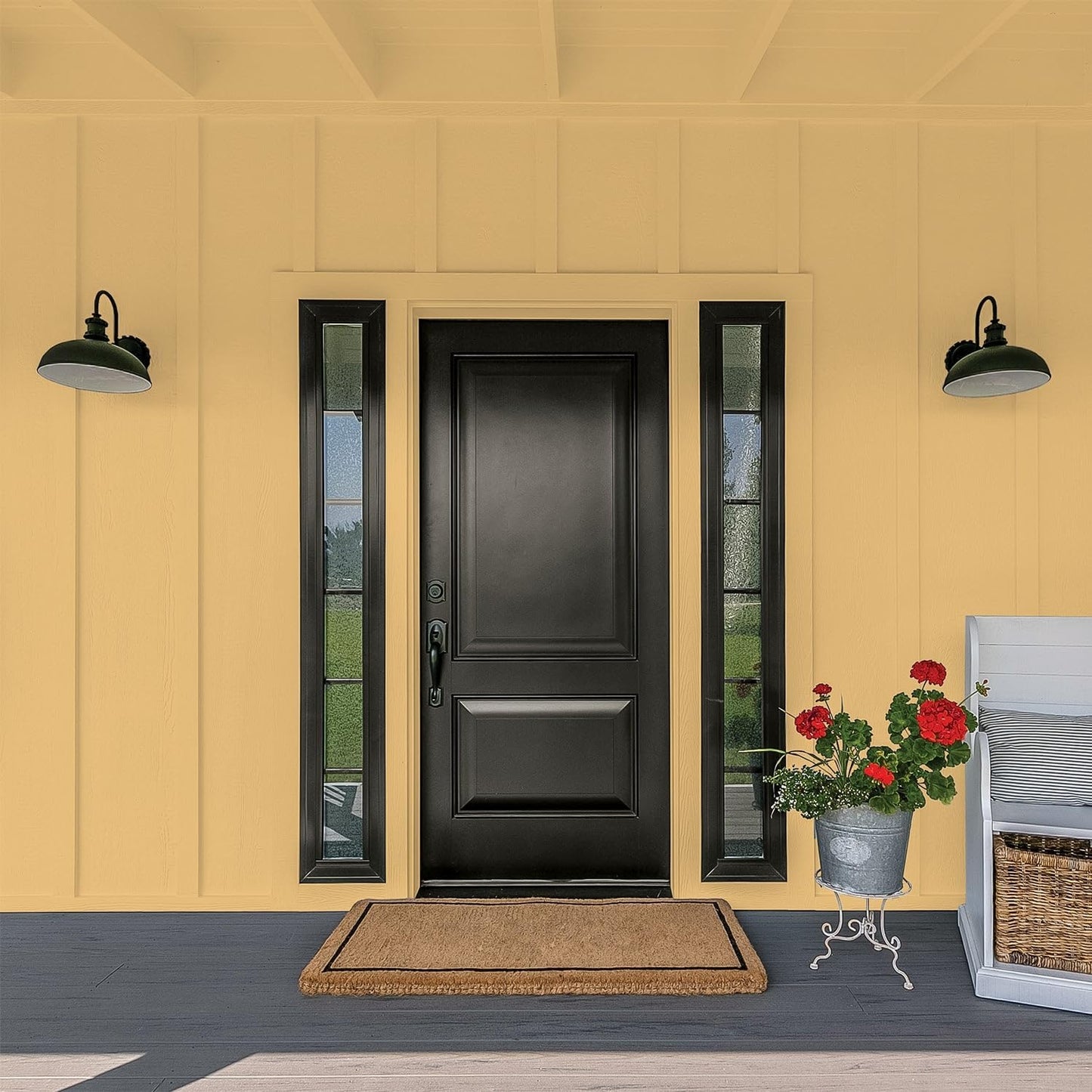 Glidden Exterior Paint + Primer: Beige/Pony Tail, One Coat, Semi-Gloss, 1-Gallon