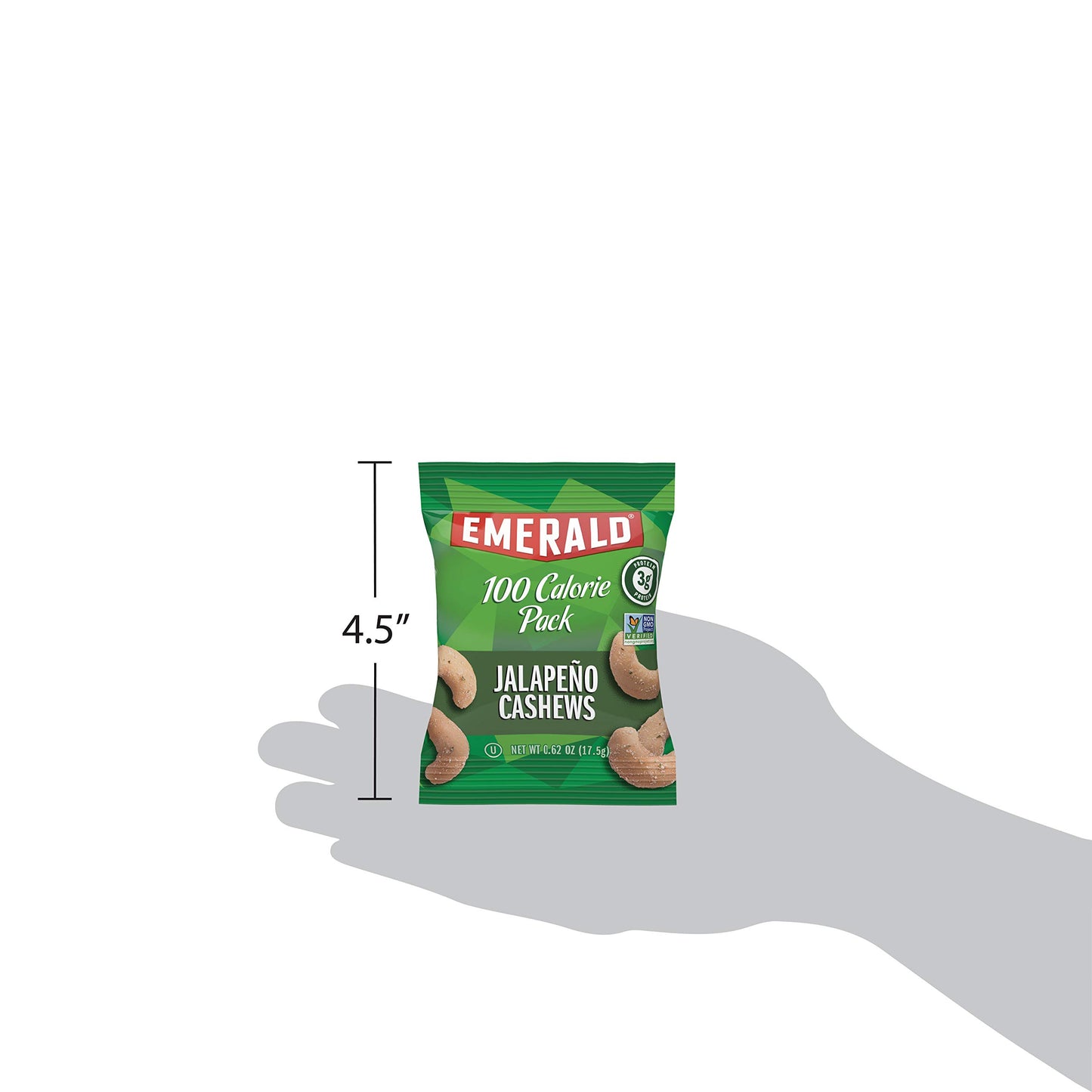 Emerald Nuts Mixed Nuts Variety Pack 18ct (1-Pack) , 100-Calorie Individual Packs , Features Dry Roasted Almonds, Natural Almonds & Walnuts, and Roasted & Salted Cashews