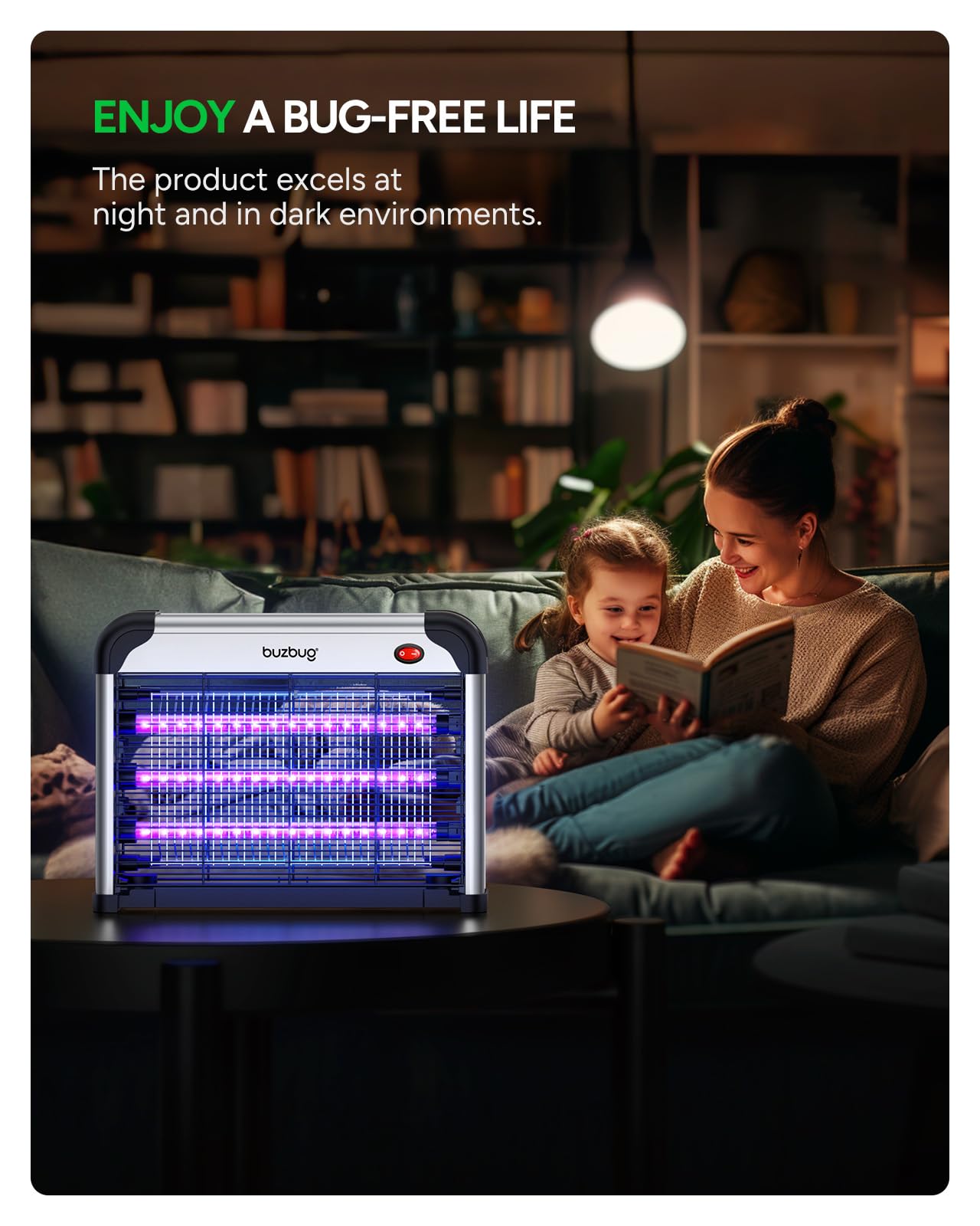 LED Bug Zapper Indoor, 10 Years Lifespan 3 Lamps Sustainable Less Power, 3800V Powerful Electric Mosquito Zapper, Durable Fly Trap Mosquito Trap, Fly Killer Fly Zapper -MA009