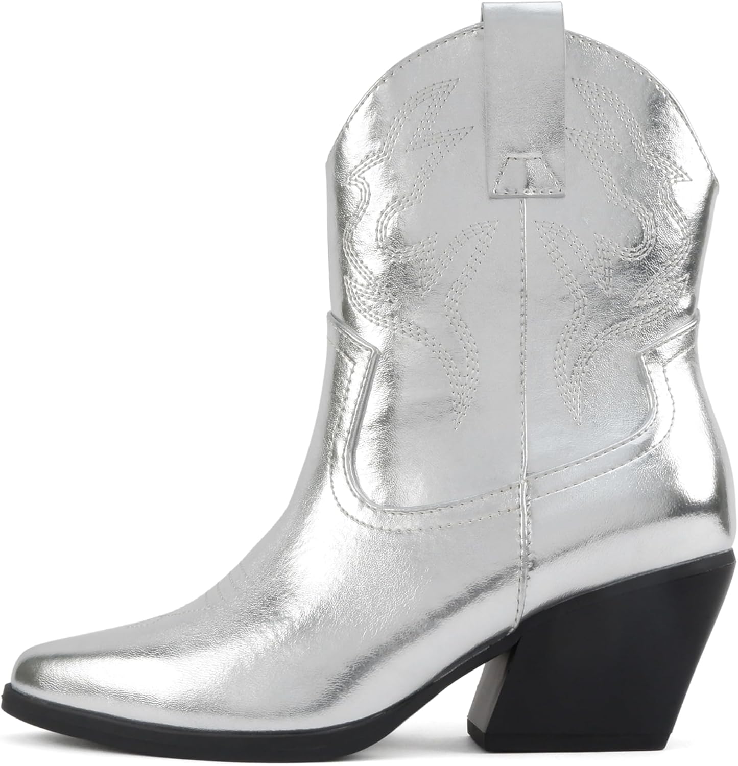 Soda “BLAZING” ~ Women Western Bootie Pointe Toe with Low Heel (Wide Fit Available)