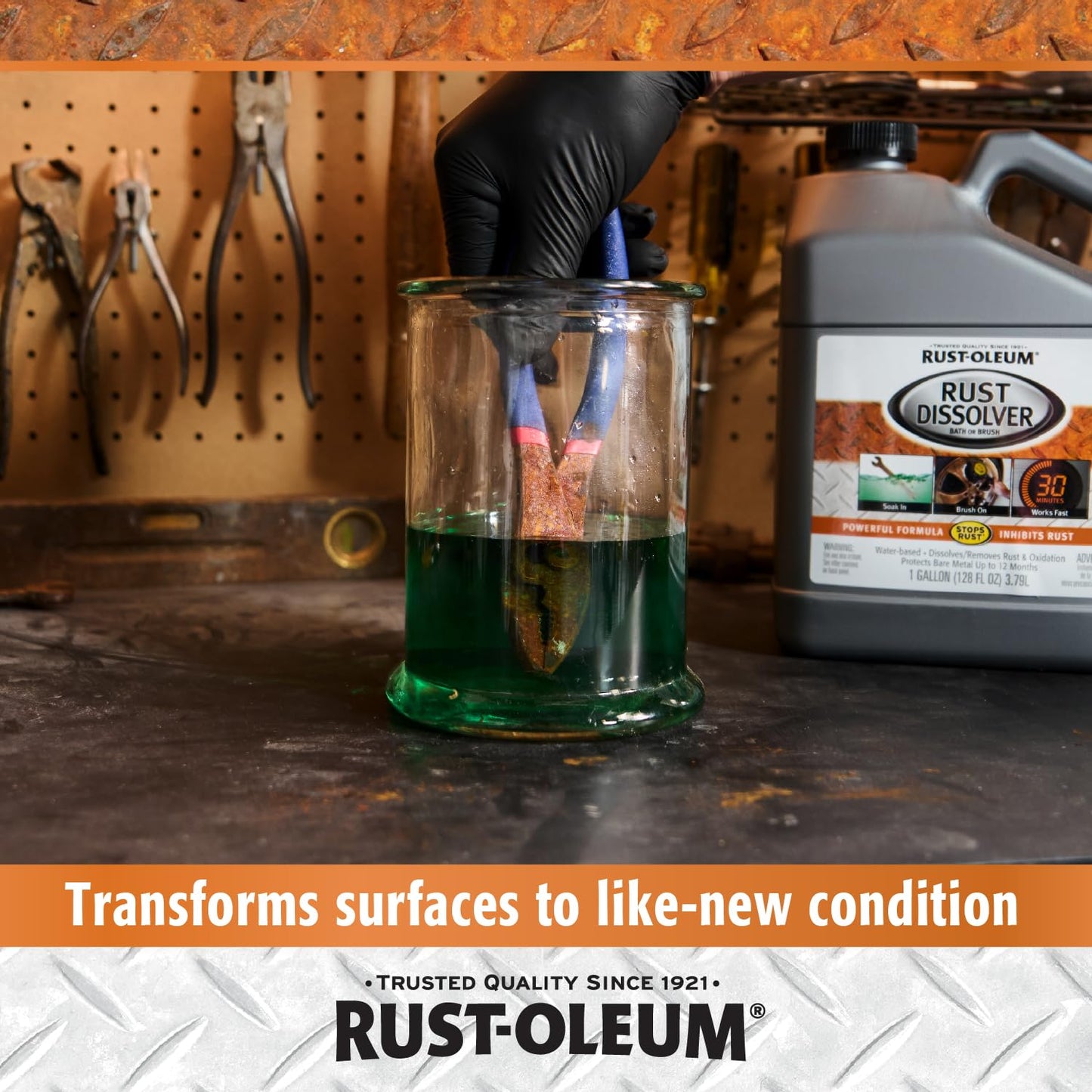 Rust-Oleum Rust Dissolver Trigger Spray Gel | Heavy-Duty Corrosion Remover for Metal Tools, Cars, Bikes, Grills, Bolts, Firearms & More | 32 oz