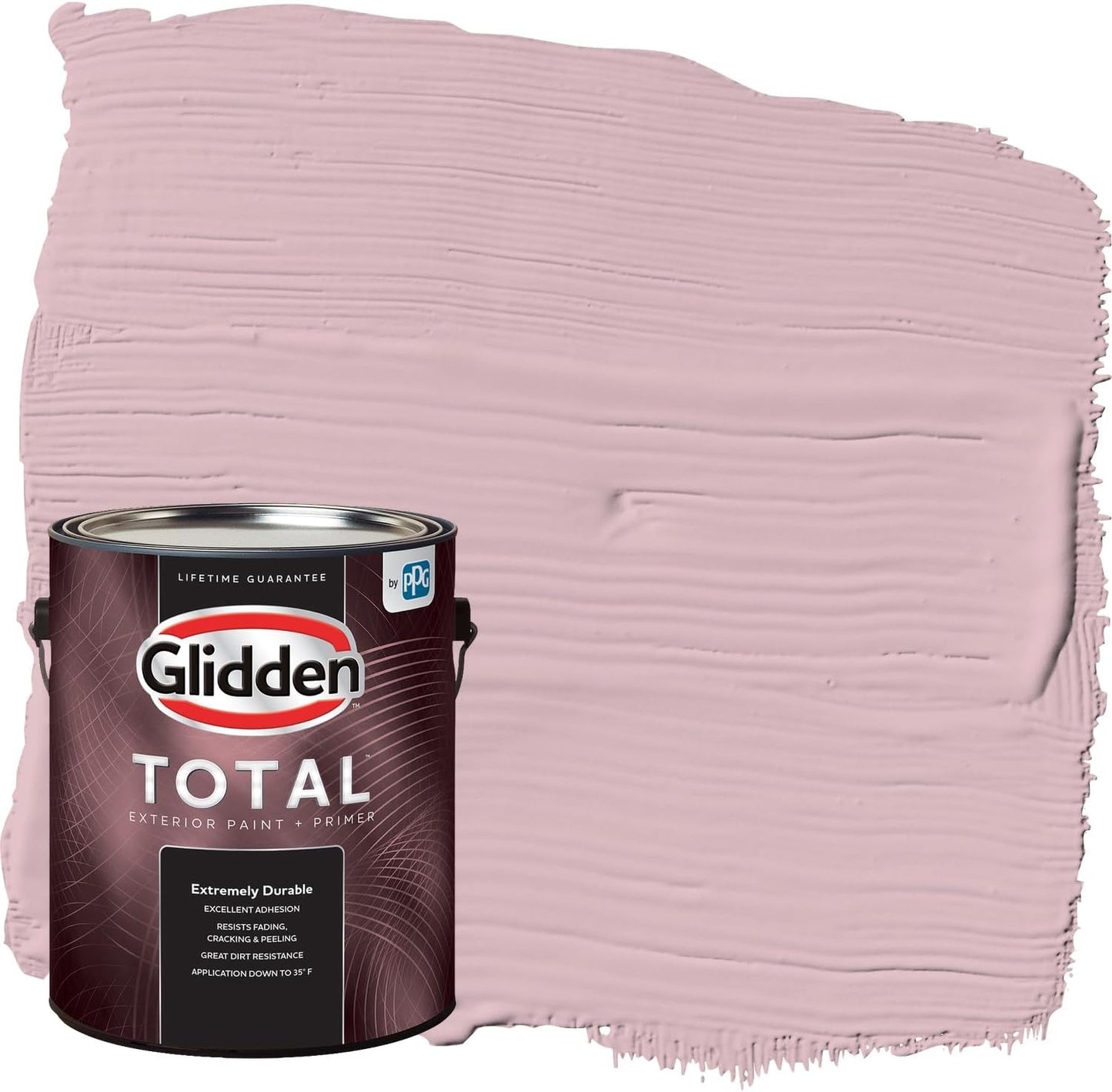 Glidden Exterior Paint + Primer: Pink/Ballet Slipper, One Coat, Semi-Gloss, 1-Gallon