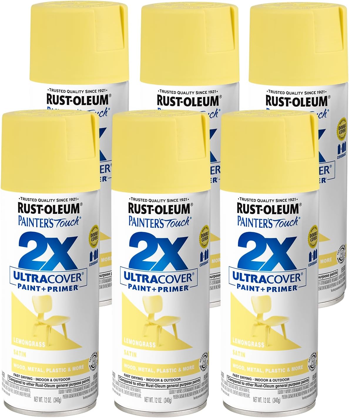 Rust-Oleum 331182 Painter's Touch 2X Ultra Cover Spray Paint, 12 oz, Ultra Matte Black