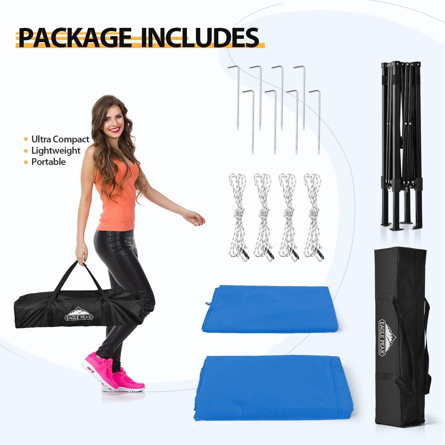 EAGLE PEAK Flex Compact 4x4 Pop-up Canopy Changing Room, Portable Dressing Room, Privacy Changing Tent for Indoor Fashion Photoshoots, Camping, or Pool, Purple