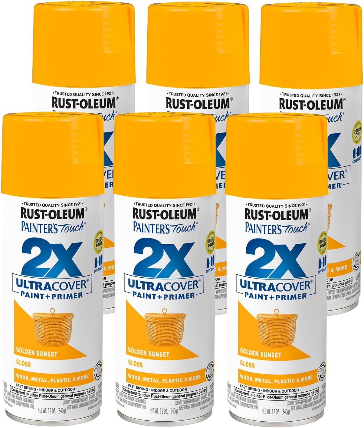 Rust-Oleum 331182 Painter's Touch 2X Ultra Cover Spray Paint, 12 oz, Ultra Matte Black