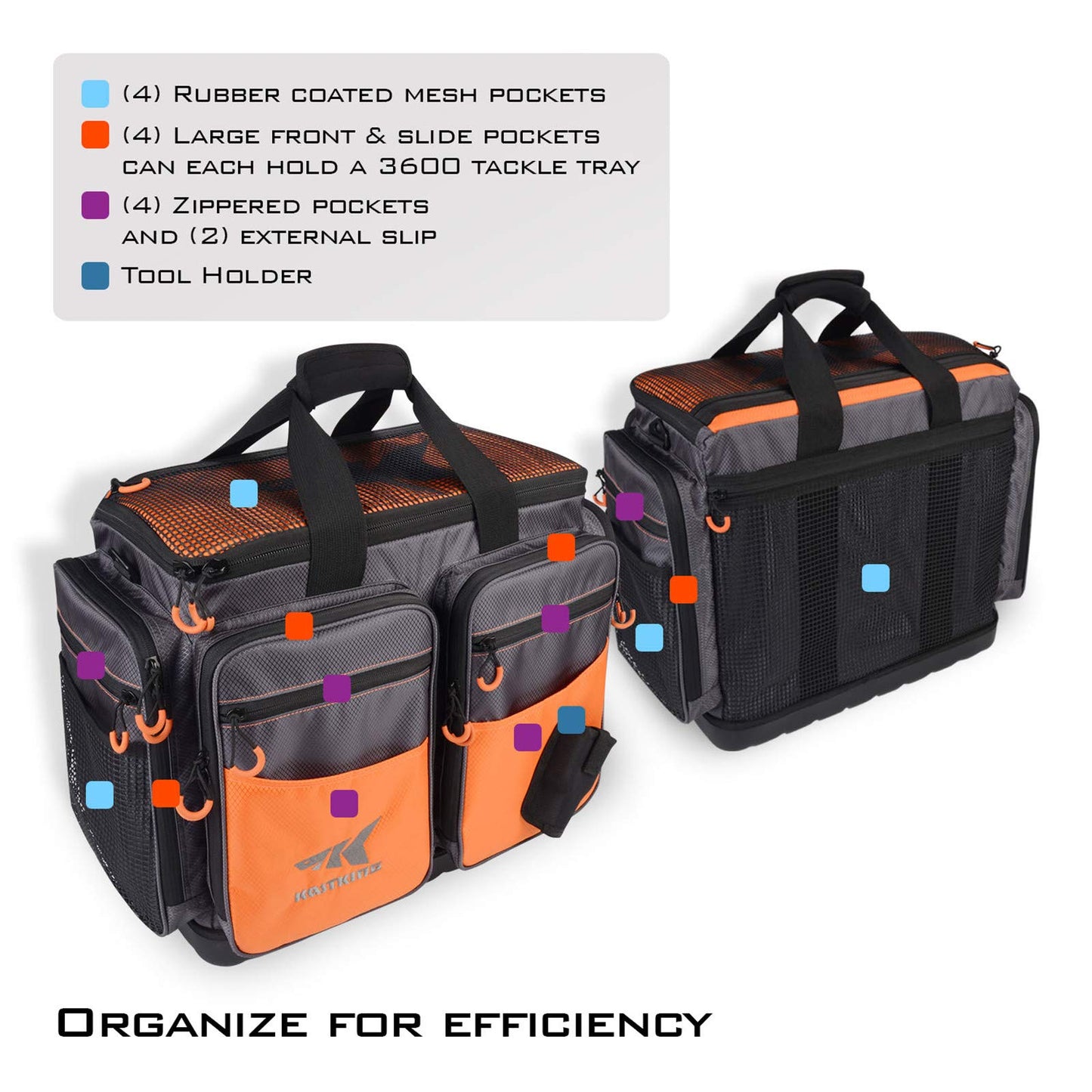 KastKing Fishing Gear & Tackle Bags - Saltwater Resistant Fishing Bags - Fishing Tackle Storage Bags