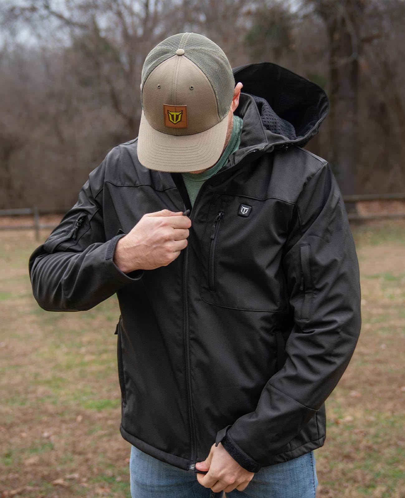 TIDEWE Heated Jacket for Men with Battery Pack (Black, Camo, Size S-XXXL)