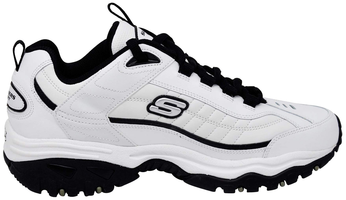 Skechers Men's Energy Afterburn Lace-Up White/Black Sneaker 8.5 M US