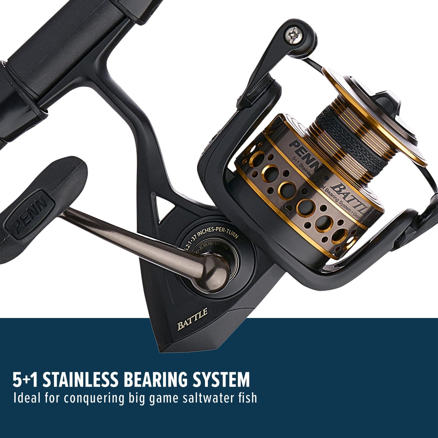PENN Battle Spinning Reel and Fishing Rod Combo