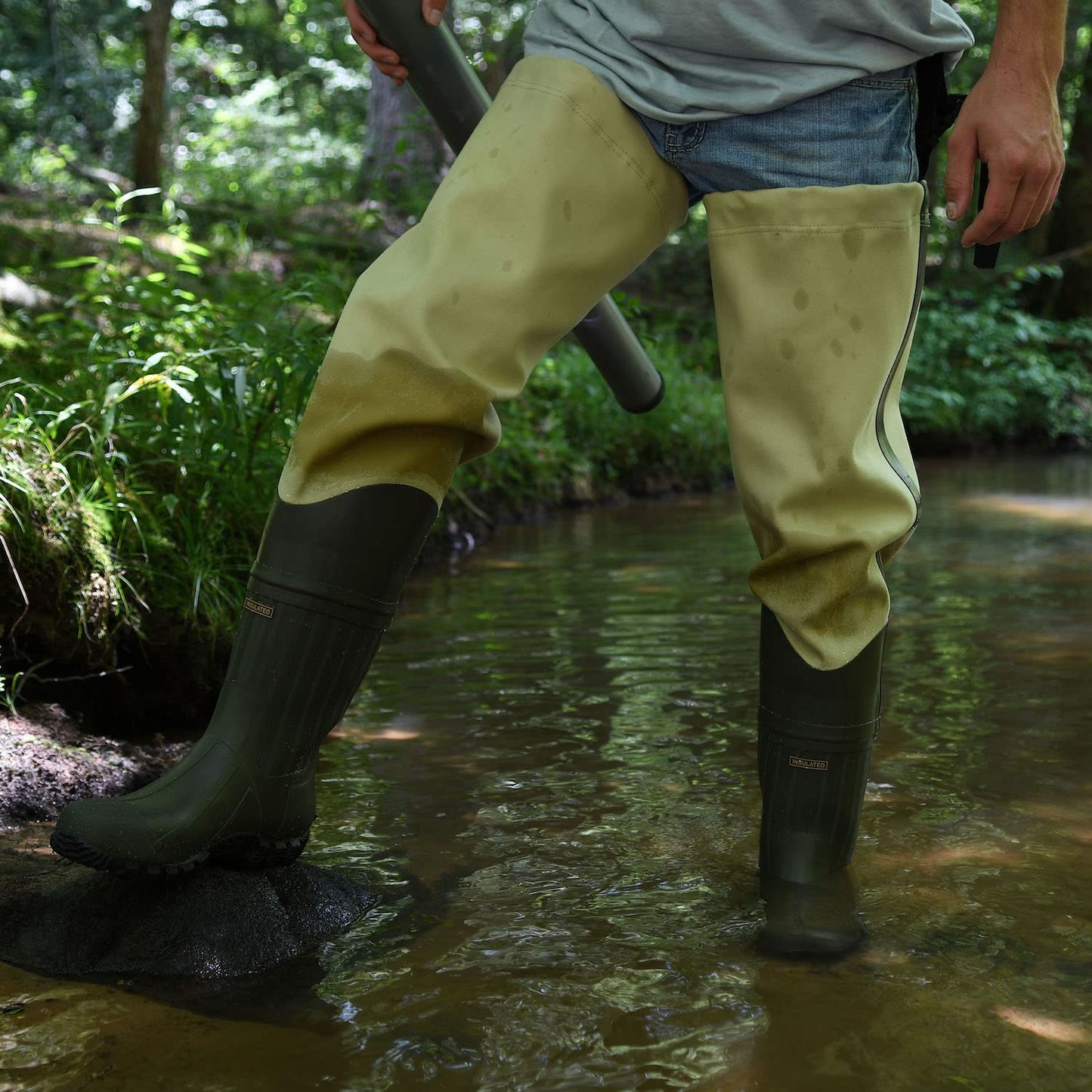 FROGG TOGGS Bull Frogg 3-ply PVC Canvas Bootfoot Hip Wader, Cleated or Felt