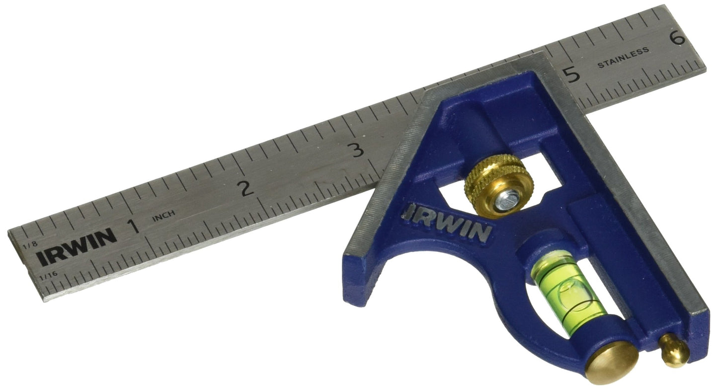 IRWIN Combination Square, 12”, 45-90 Degree Marking, Stainless Steel (1794469)